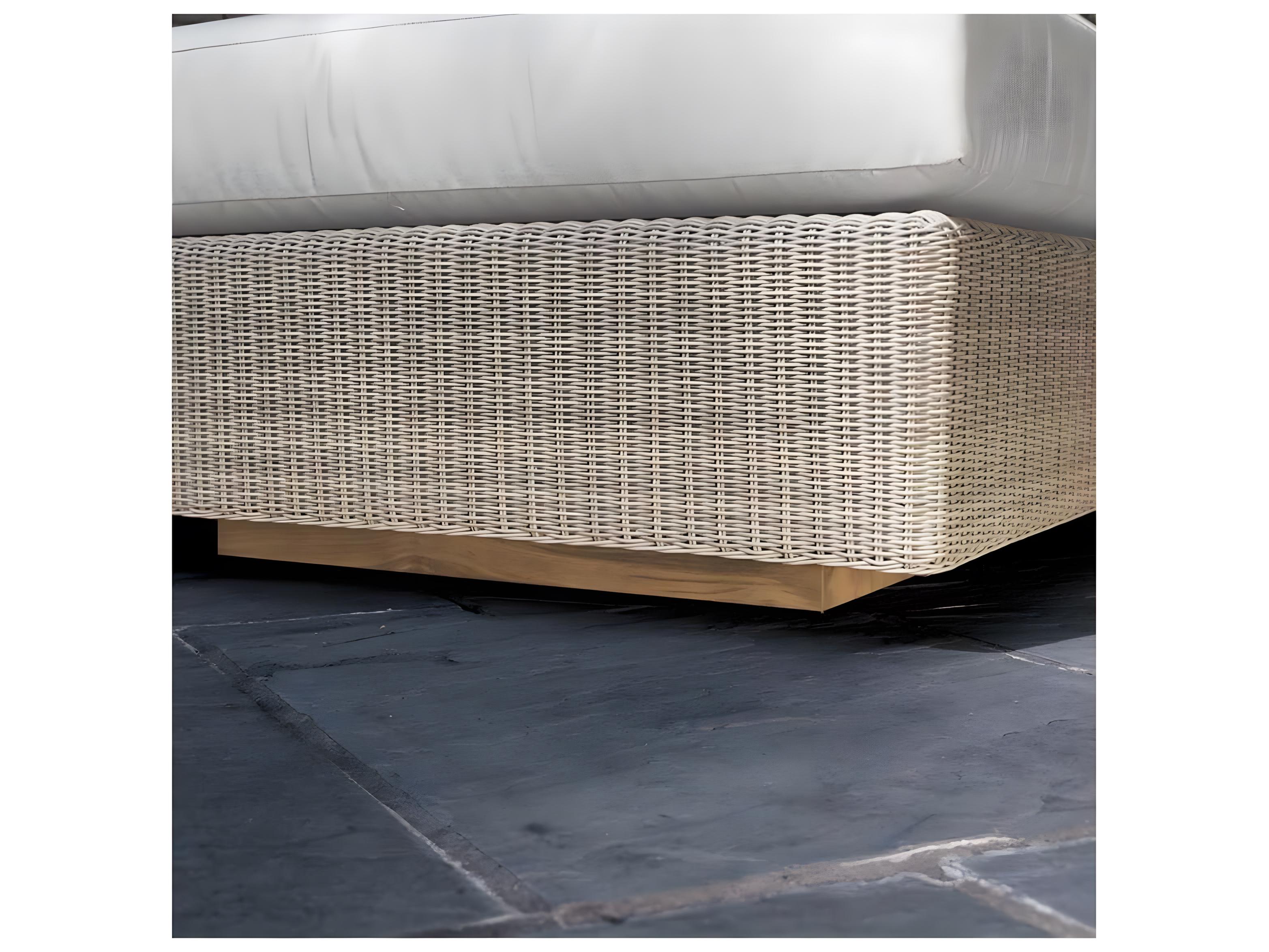 Kingsley Bate Westport Wicker Cushion Ottoman