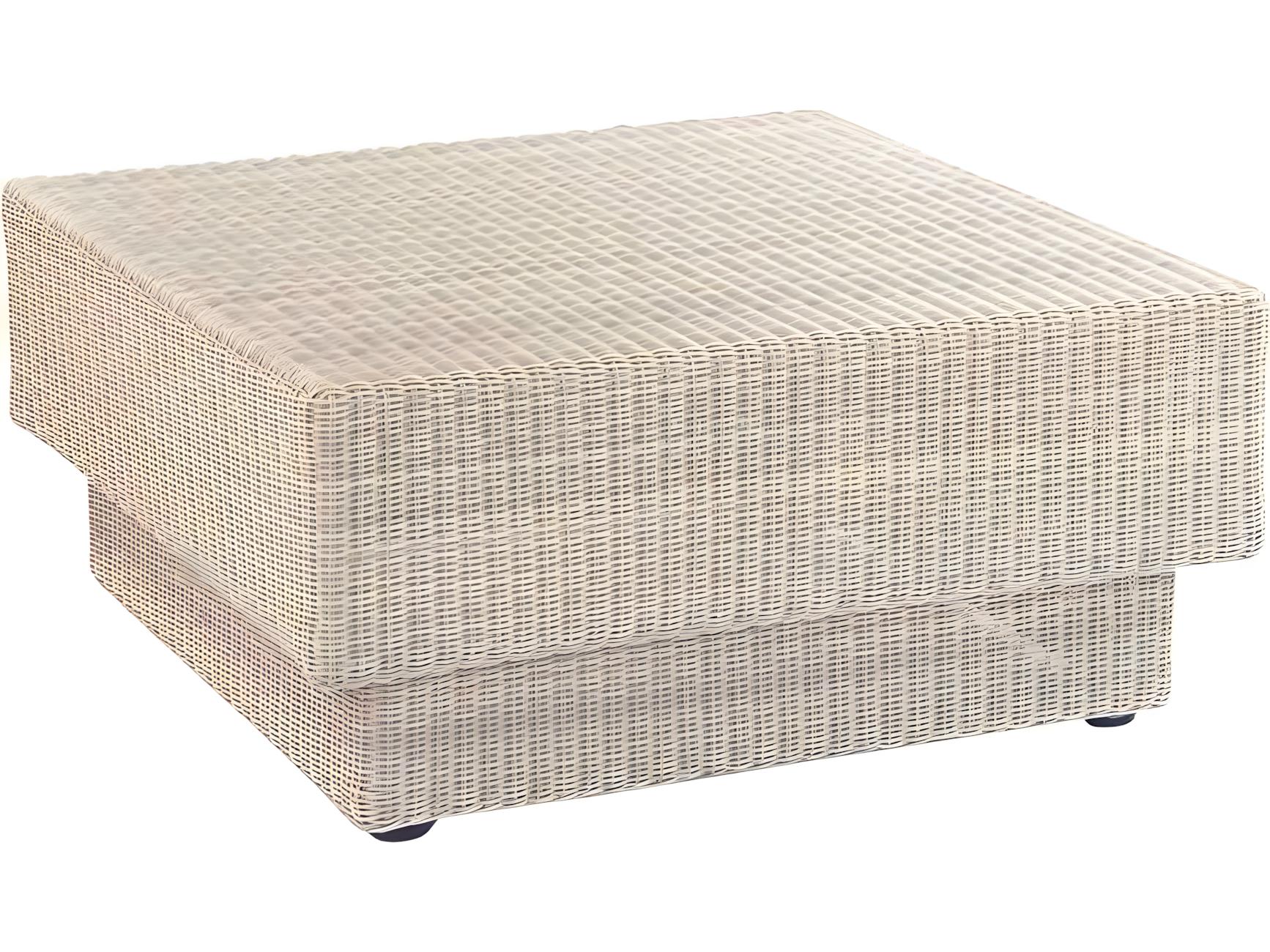 Kingsley Bate Westport Wicker Square Coffee Table