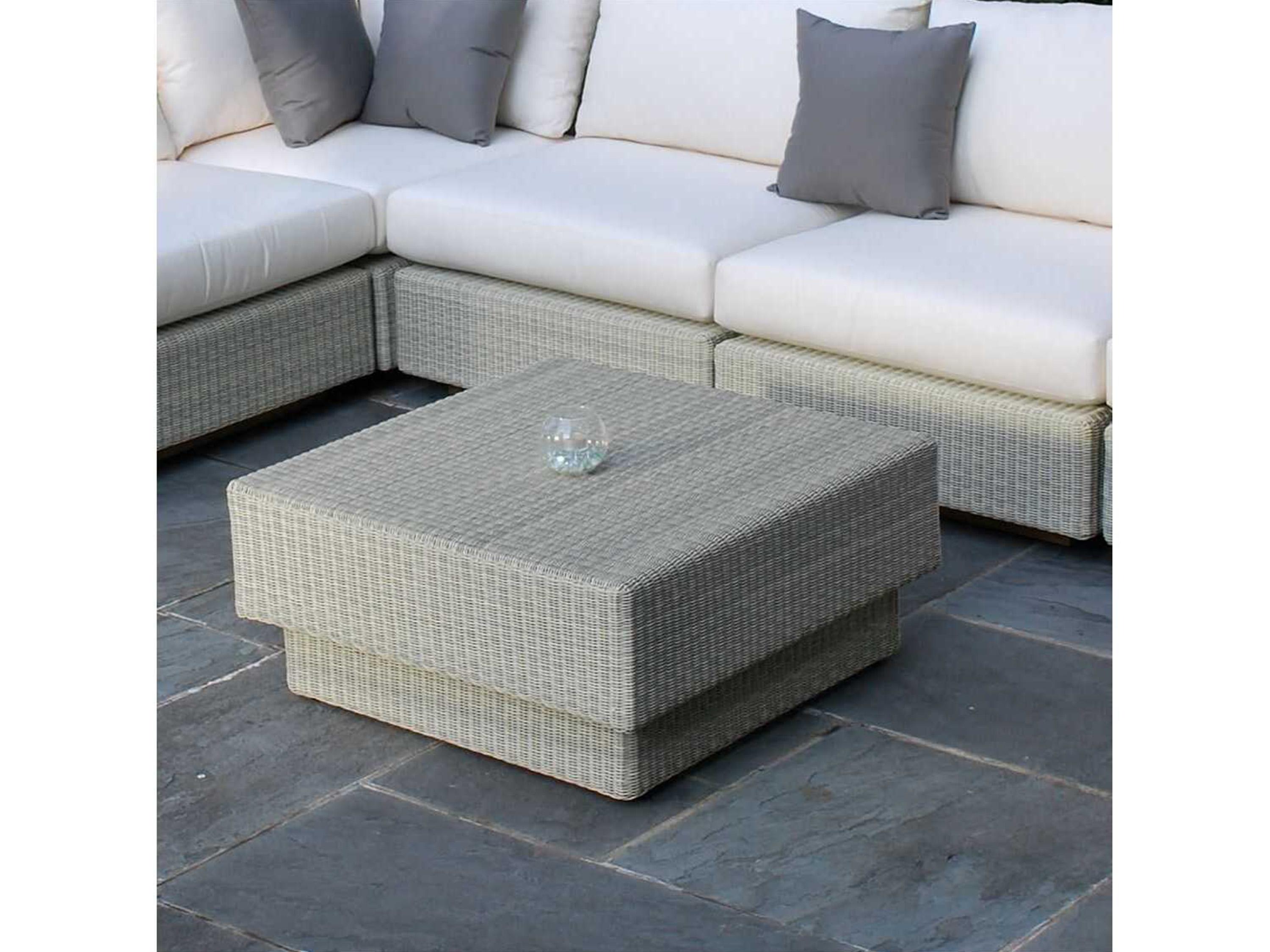 Kingsley Bate Westport Wicker Square Coffee Table