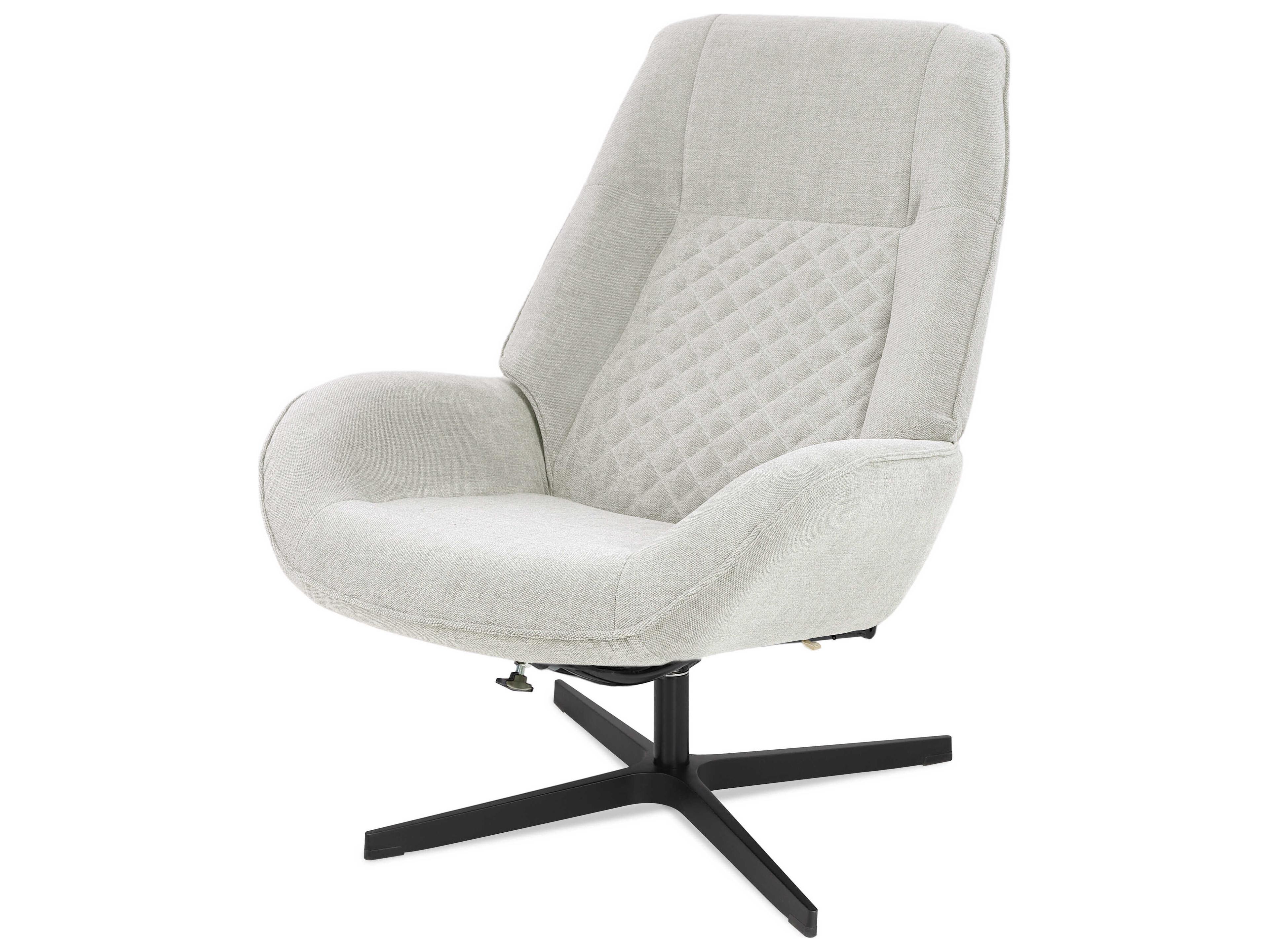 Kebe Bordeaux Yeti Sand Fabric Swivel Accent Chair with Footrest