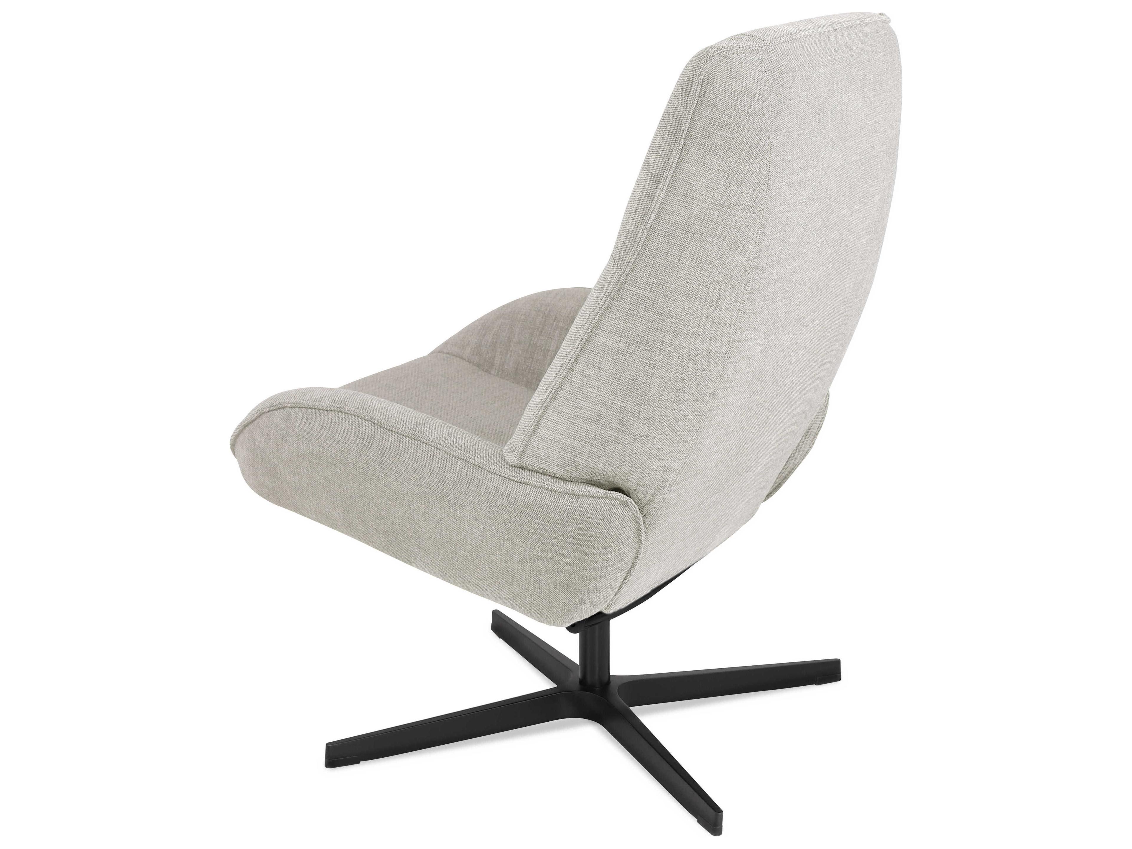 Kebe Bordeaux Yeti Sand Fabric Swivel Accent Chair with Footrest