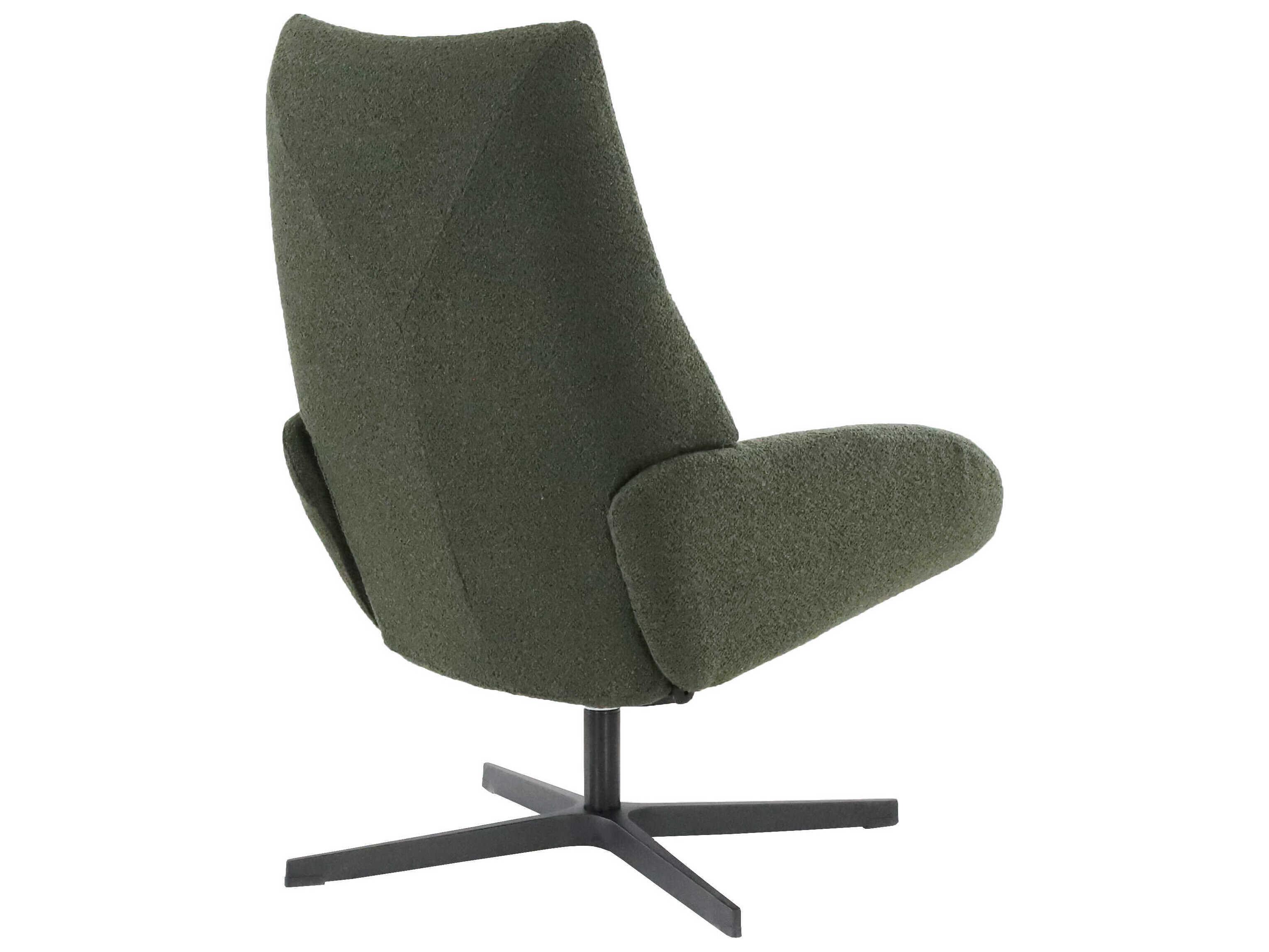 Kebe Lotus Alpine Forest Fabric Swivel Accent Chair with Footrest