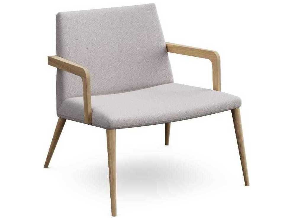Kebe Nordic Oak Fabric Accent Chair