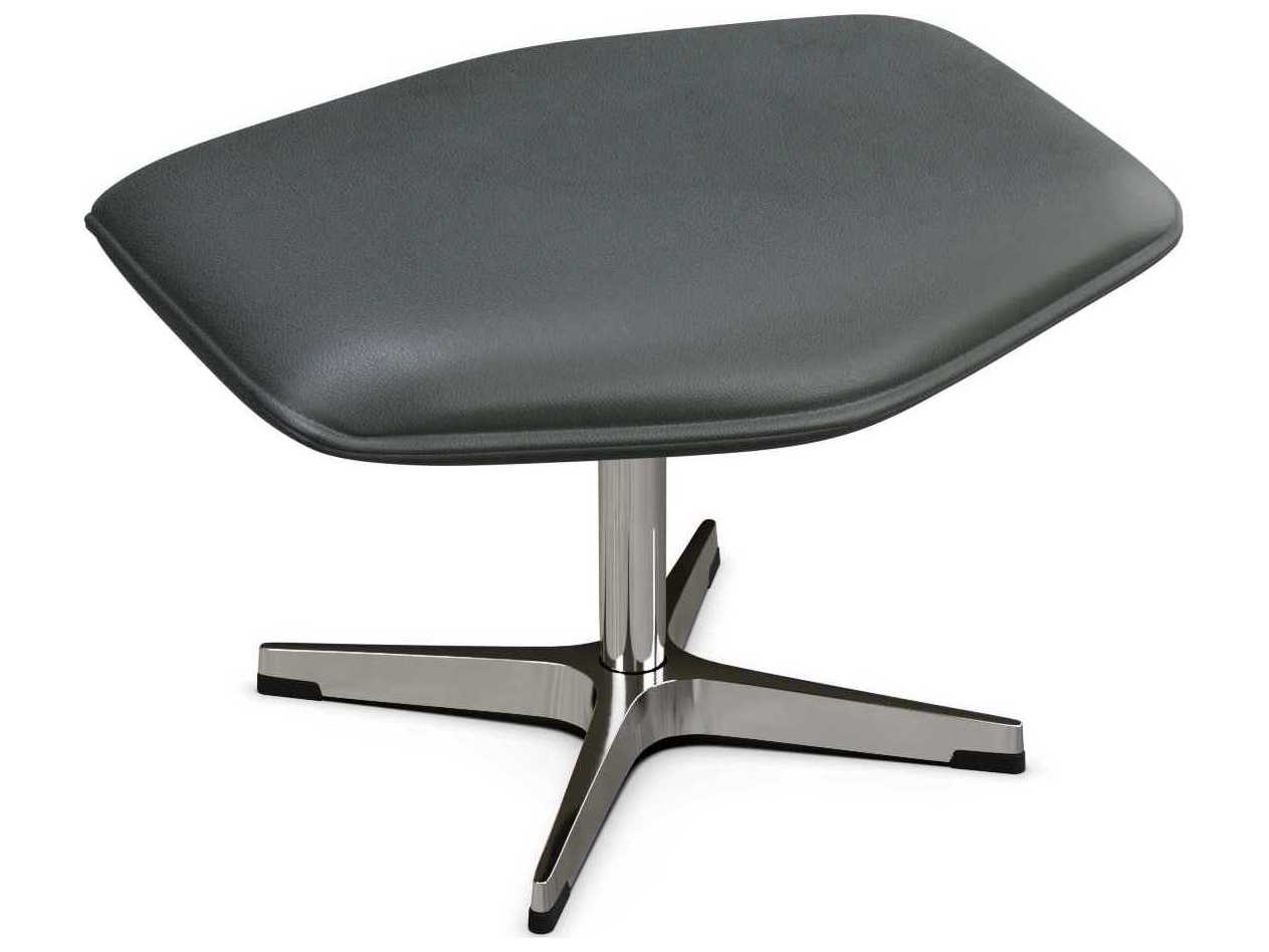 Kebe Palma Gray Leather Recliner