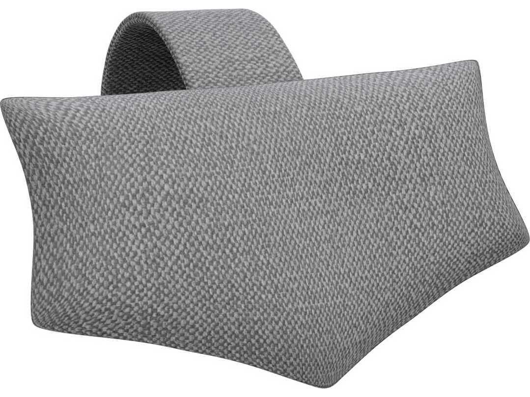 Kebe Palma Yeti Light Grey Swivel Accent Chair with Footrest