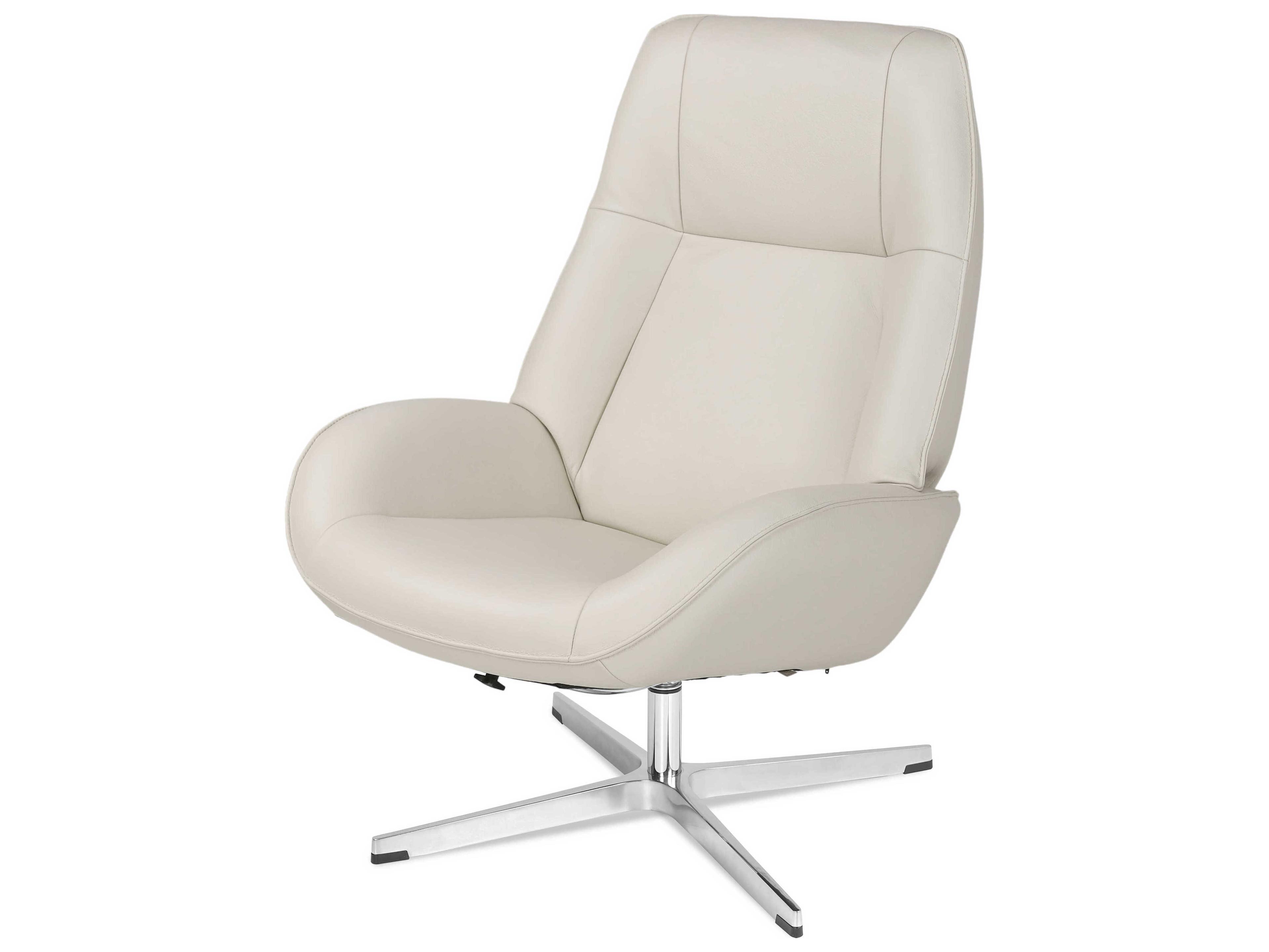 Kebe Roma Balder White Leather Recliner