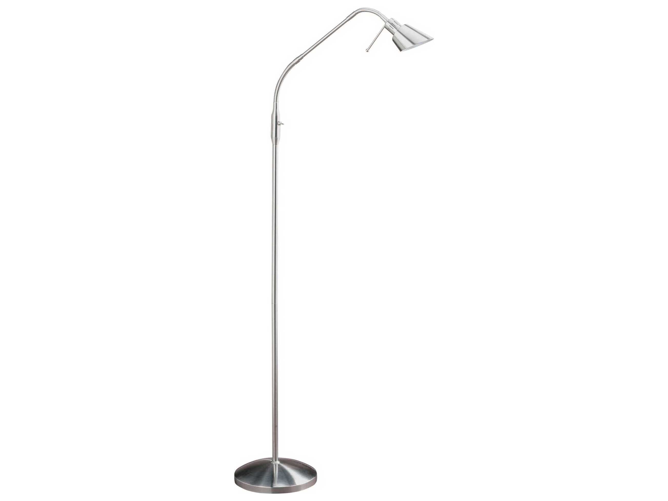 Kendal Oslo Satin Nickel Floor Lamp