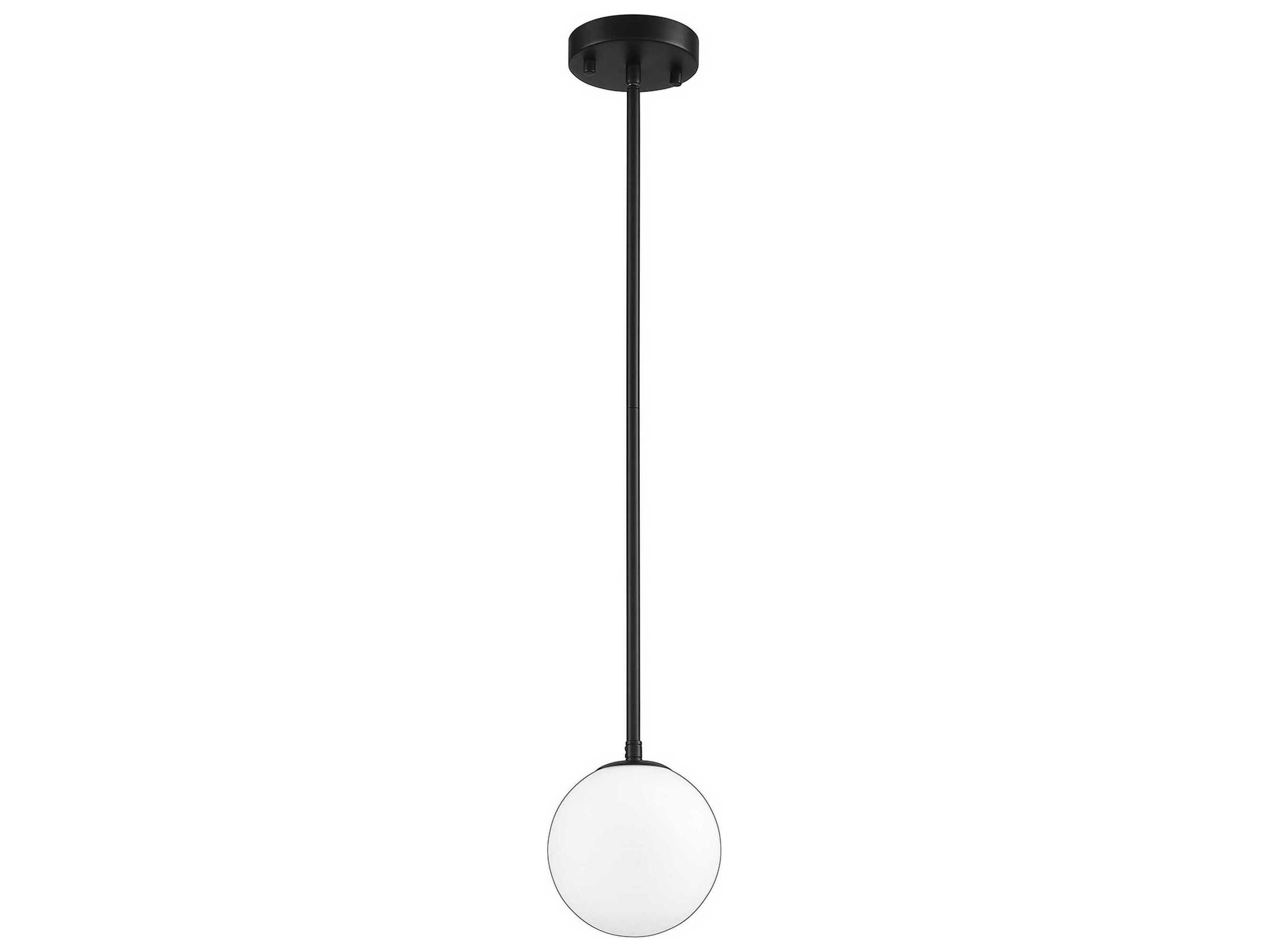 Kendal Phoenix 1-Light Black Glass Globe Mini Pendant