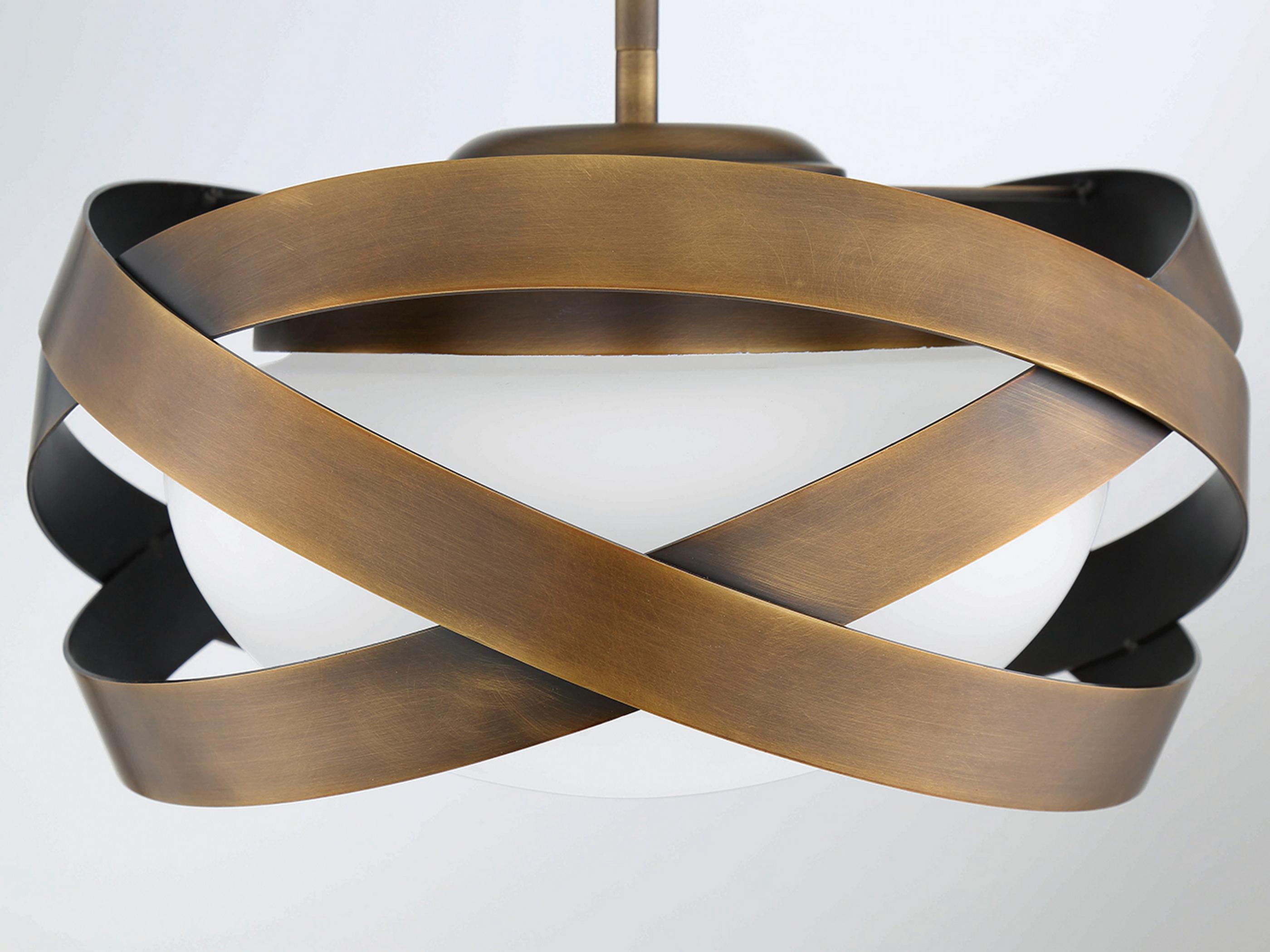 Kendal Saturn 1-Light Brass Glass Pendant