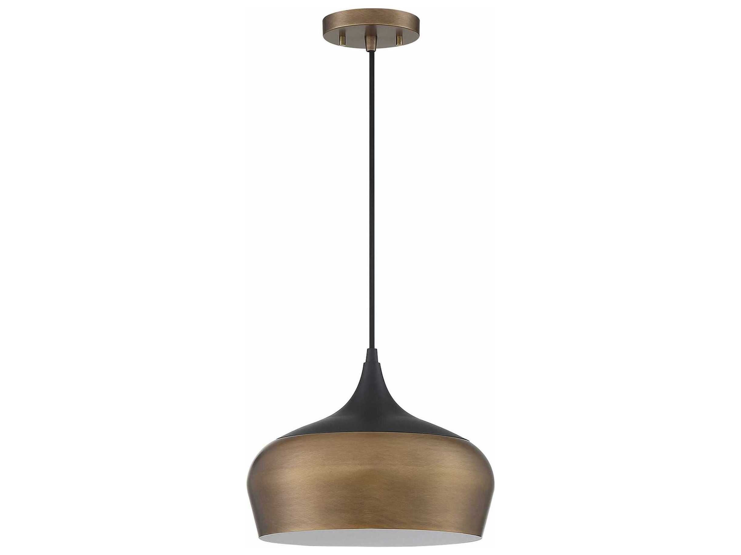 Kendal Orian 1-Light Brass Black Mini Pendant