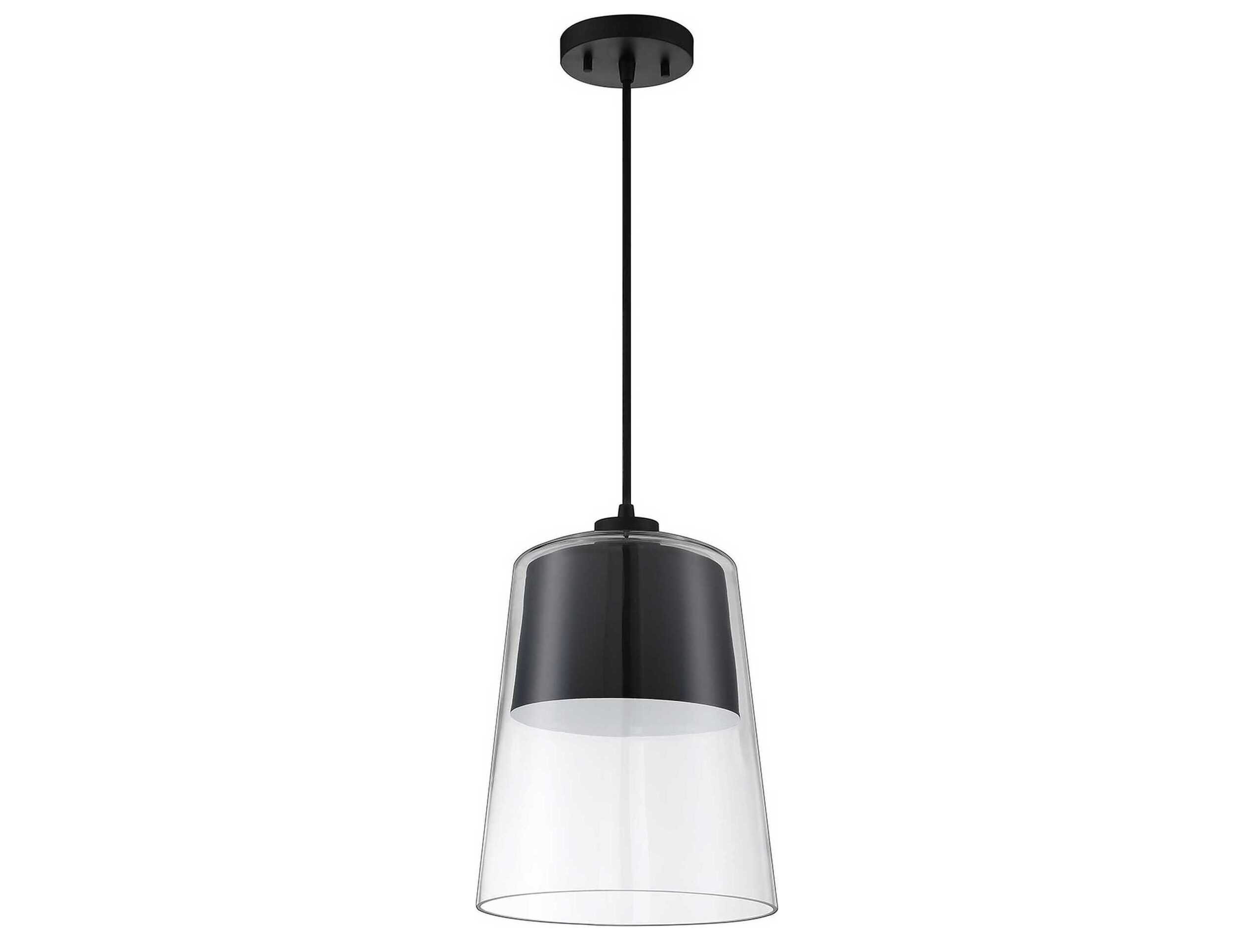 Kendal Caladon 1-Light Black Glass Empire Mini Pendant