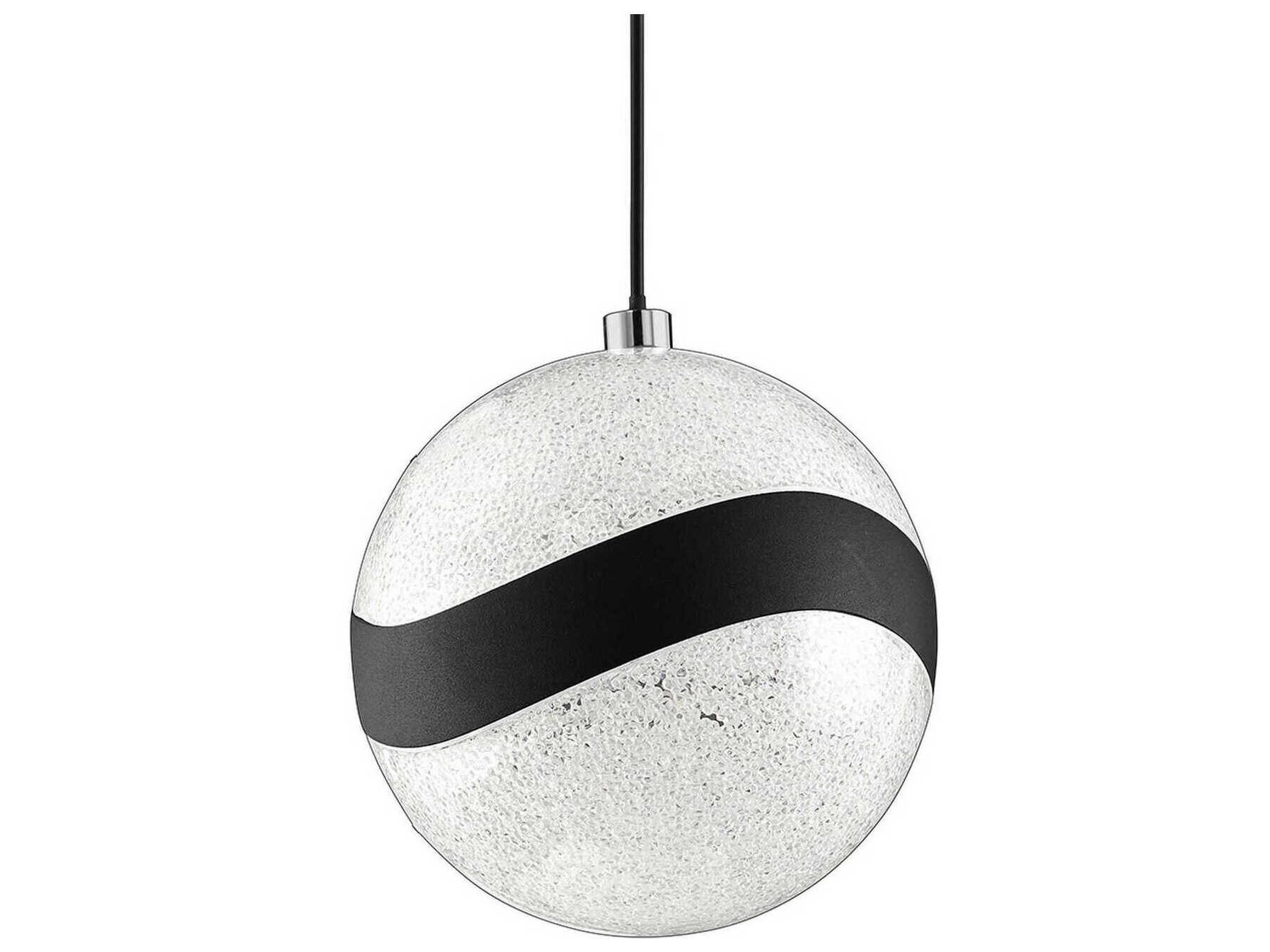 Kendal Mystyke 1-Light Matte Black LED Globe Mini Pendant