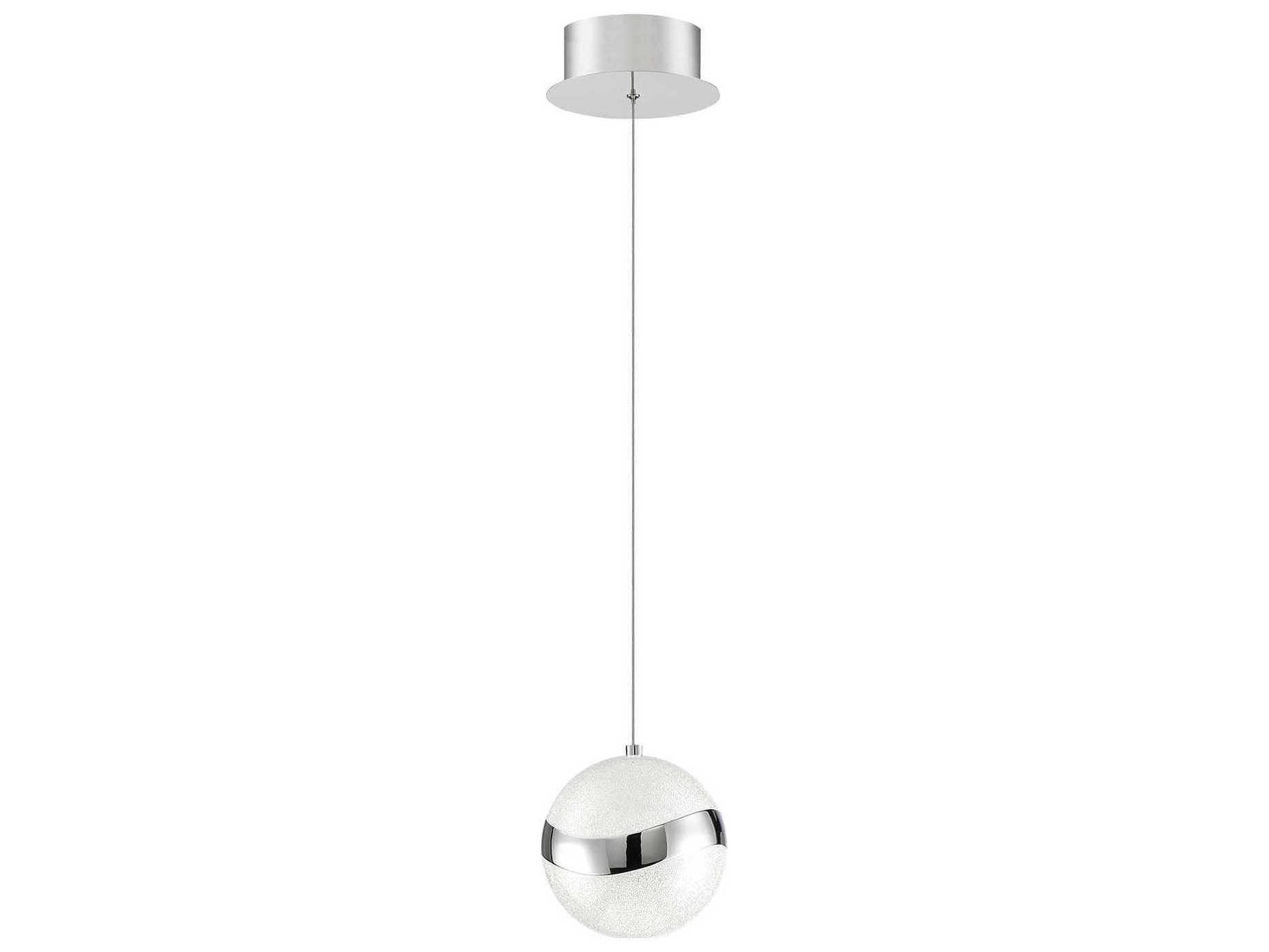Kendal Mystyke 1-Light Chrome LED Globe Mini Pendant