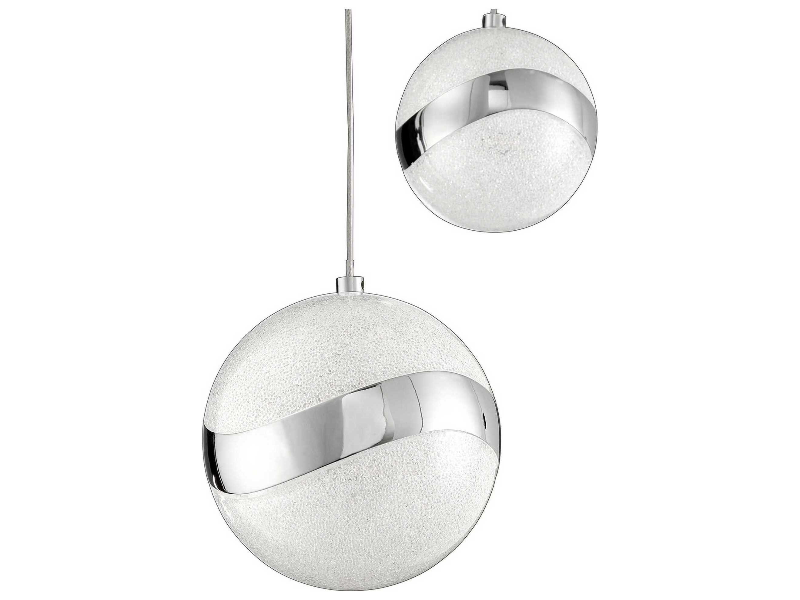 Kendal Mystyke 9-Light Chrome LED Globe Pendant