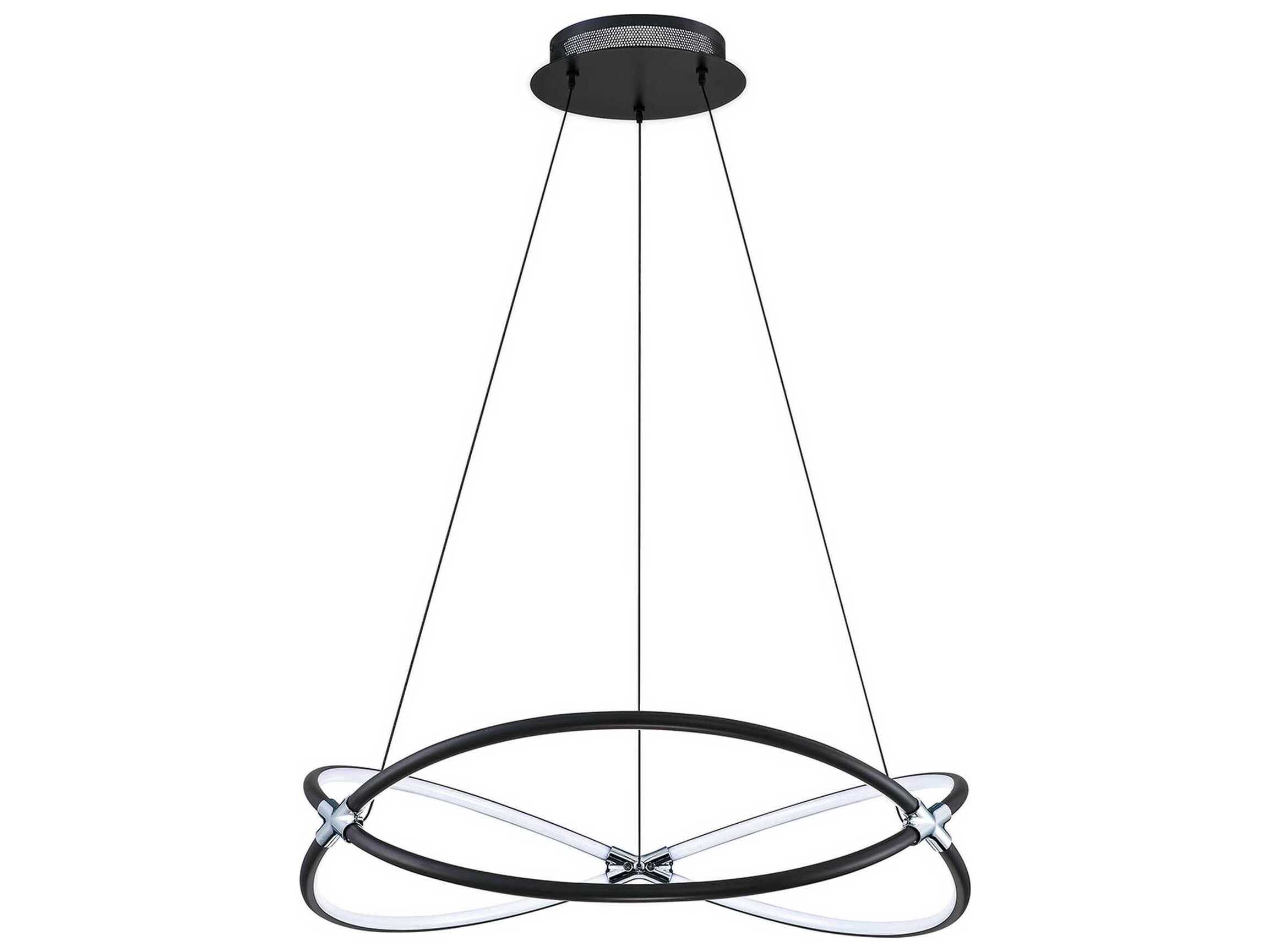 Kendal Hoop 6-Light Black Chrome Pendant