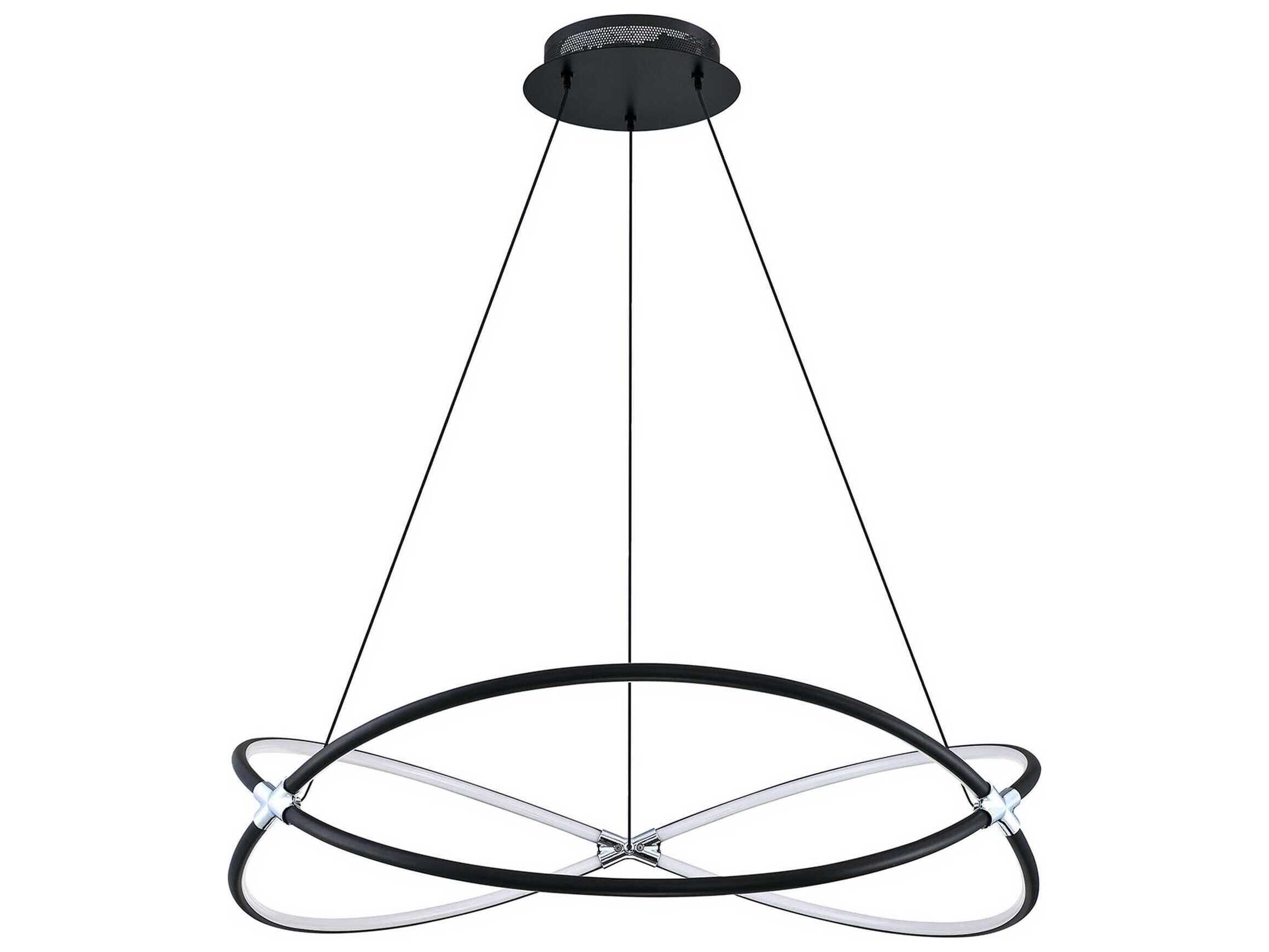 Kendal Hoop 6-Light Black Chrome Pendant