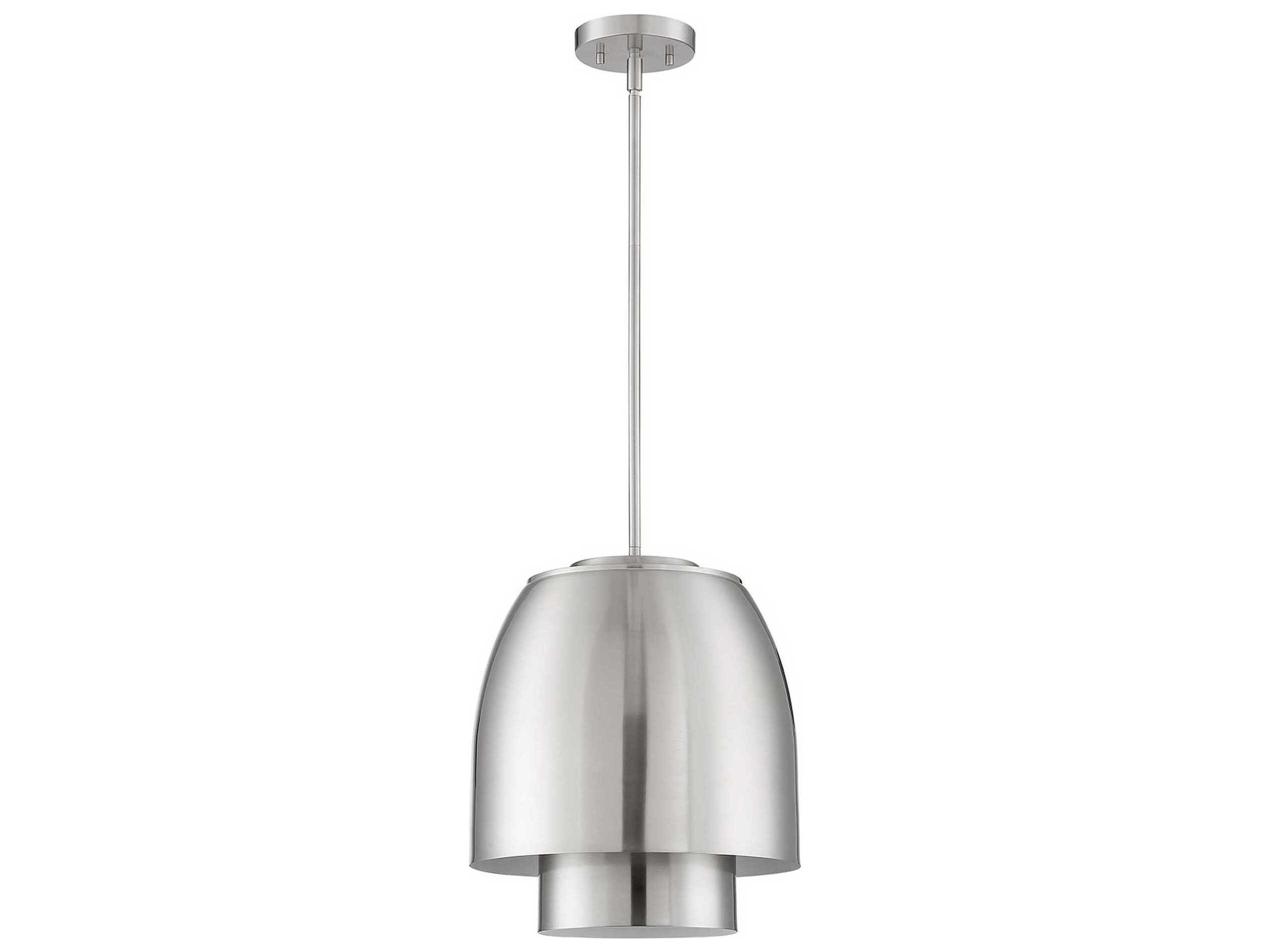 Kendal Sprizzo 3-Light Satin Nickel Bell Pendant