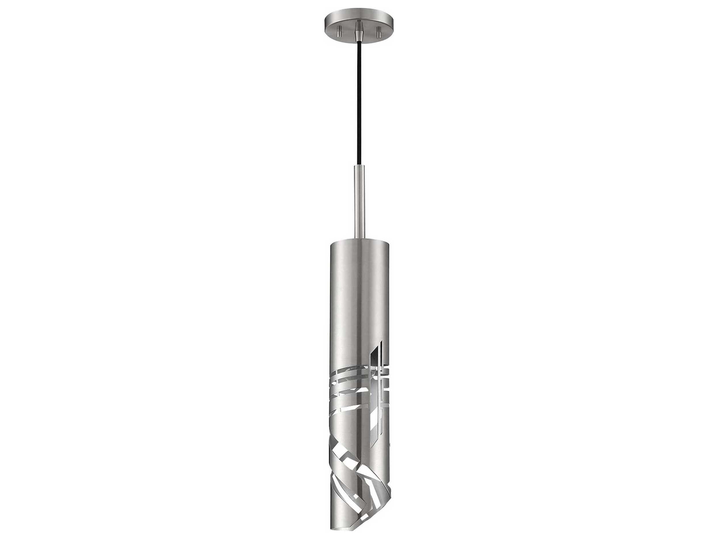 Kendal Knoll 1-Light Satin Nickel Cylinder Mini Pendant