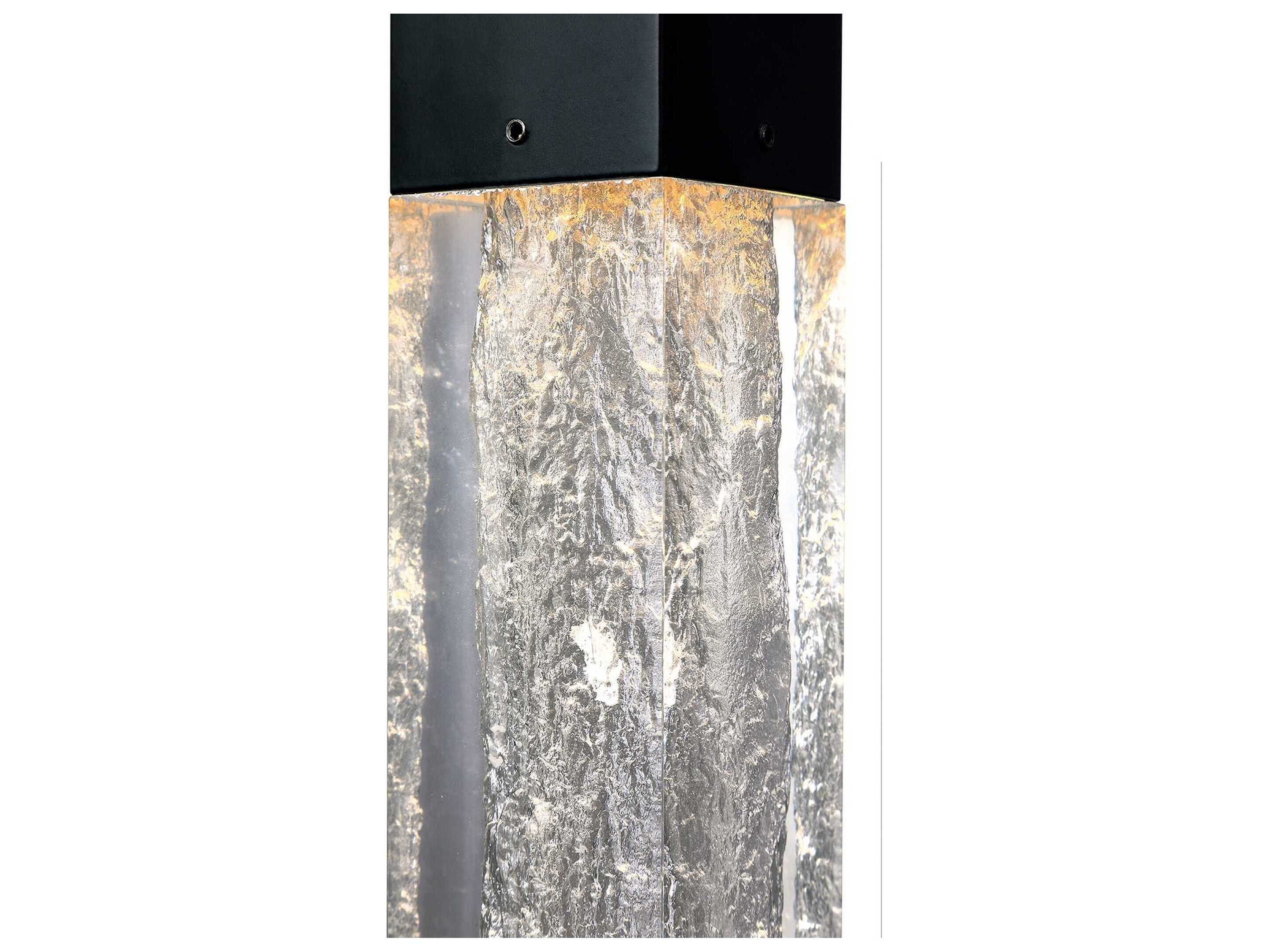 Kendal Ice Age 1-Light Black LED Linear Mini Pendant