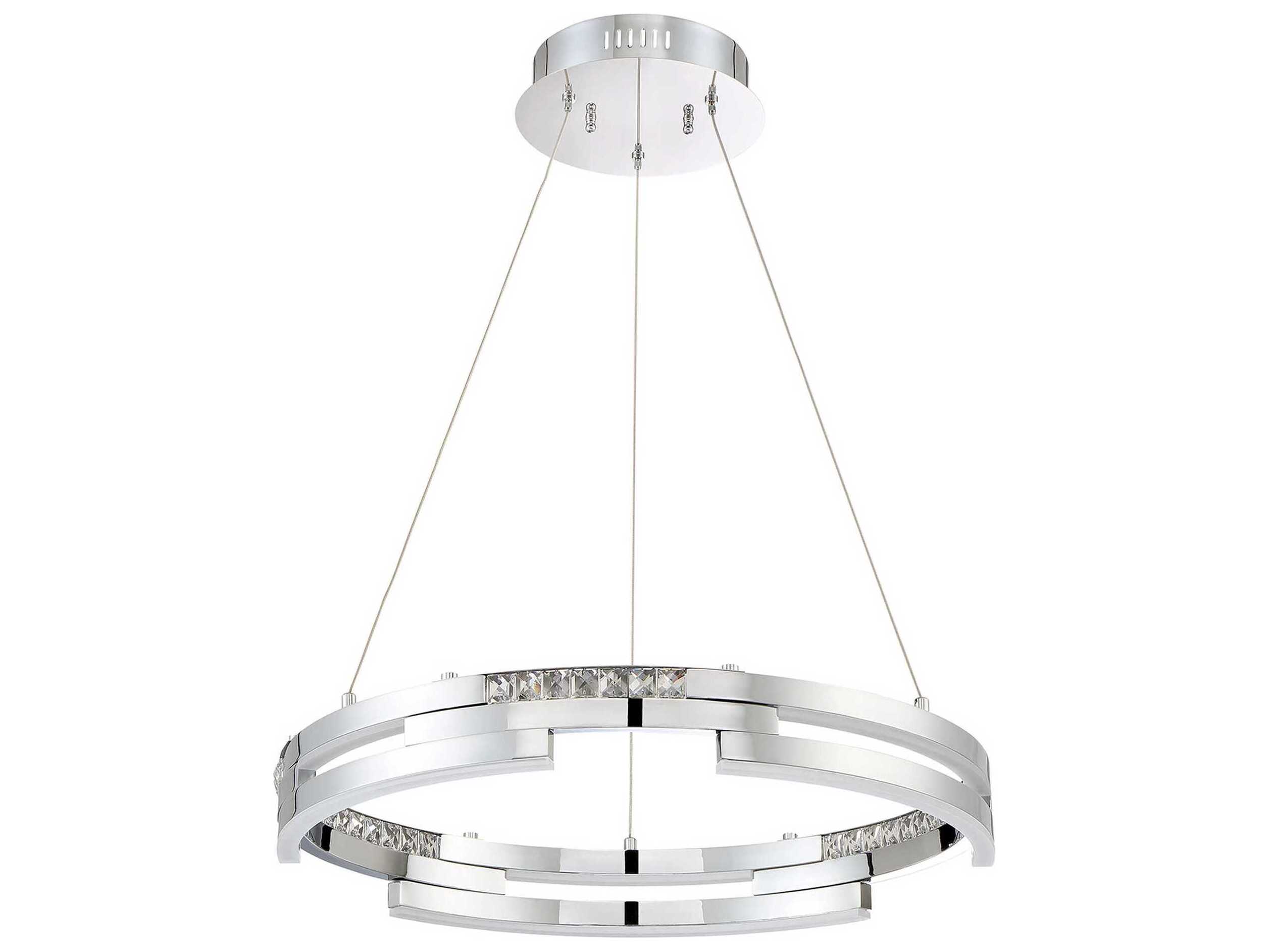 Kendal Satern Chrome LED Round Pendant