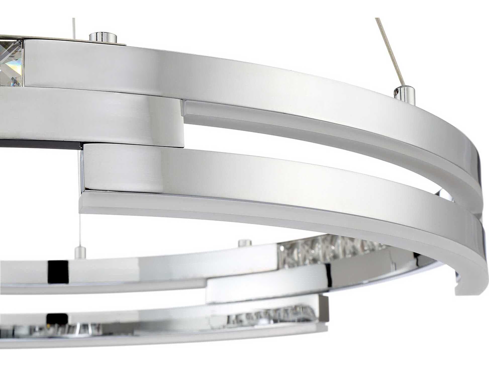 Kendal Satern Chrome LED Round Pendant