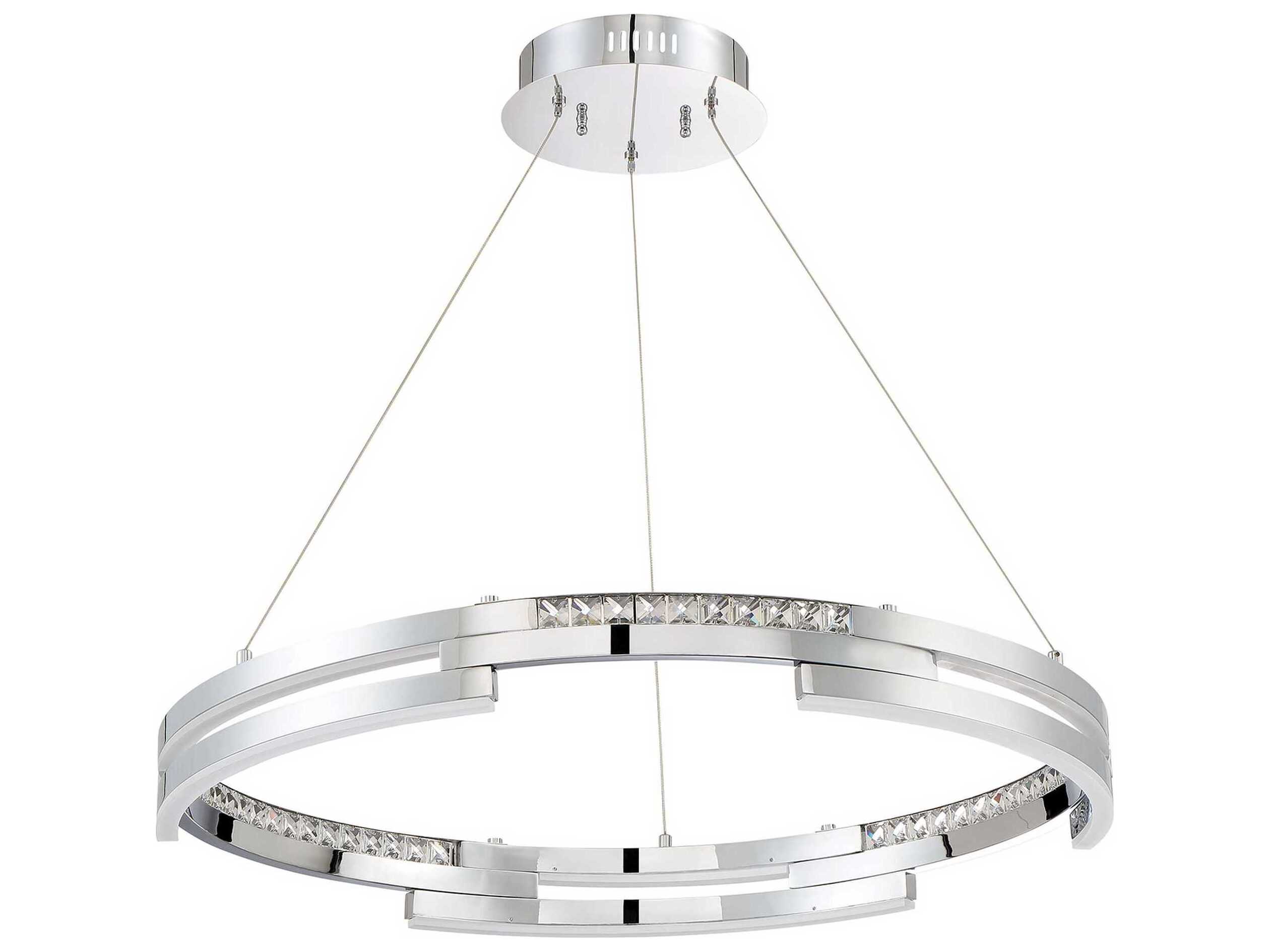 Kendal Satern Chrome LED Round Pendant
