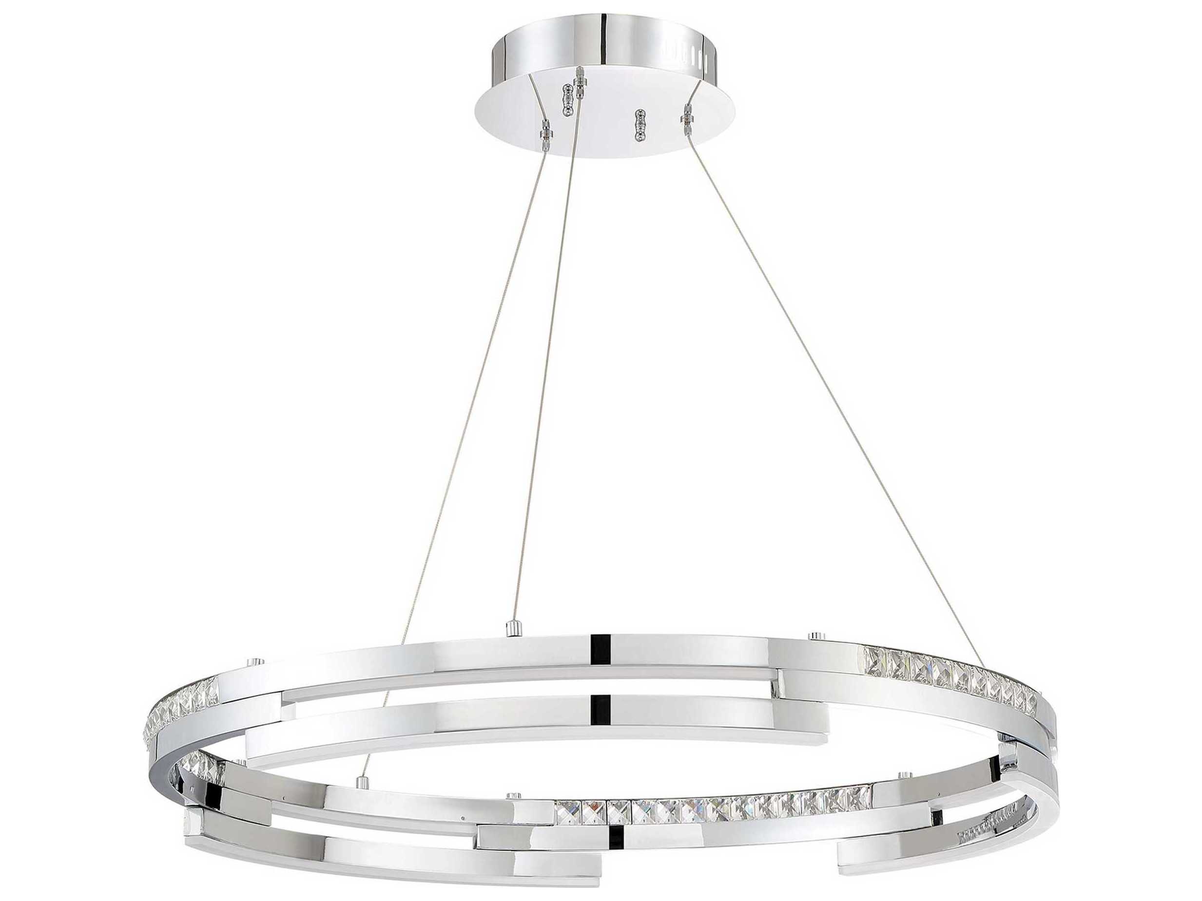 Kendal Satern Chrome LED Round Pendant