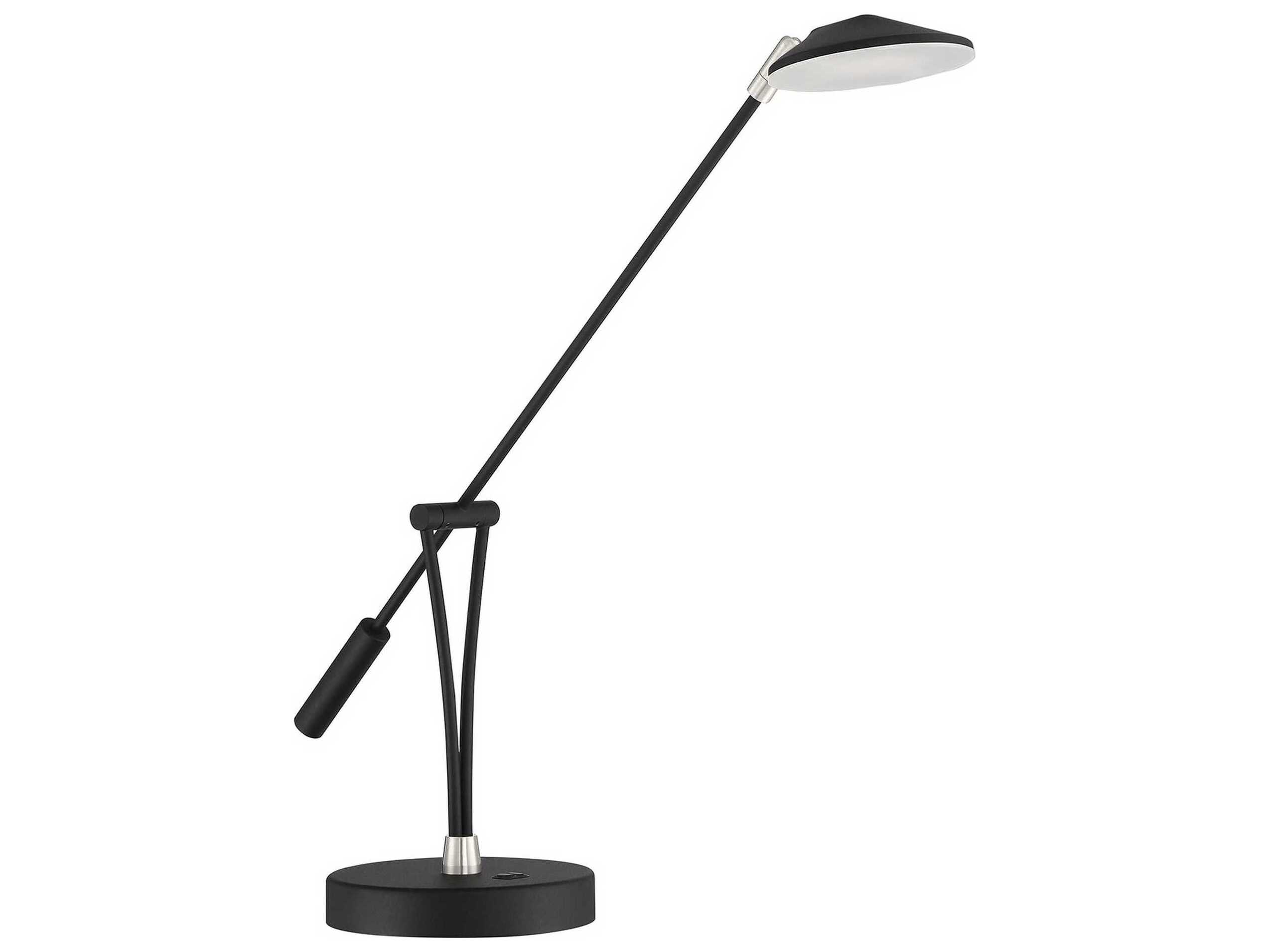 Kendal Lahoya Black Satin Nickel LED Desk Lamp