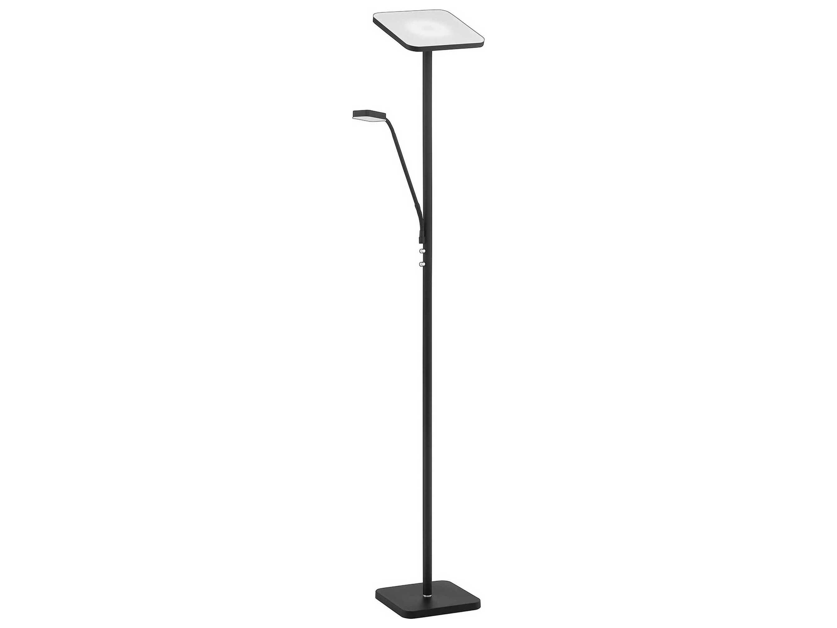 Kendal Ella Black Satin Nickel LED Floor Lamp