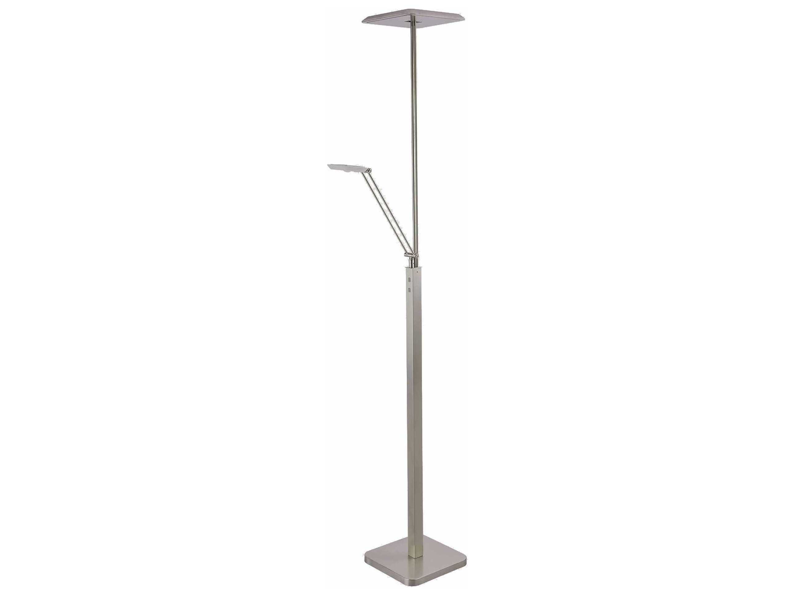 Kendal Ibiza Satin Nickel LED Floor Lamp