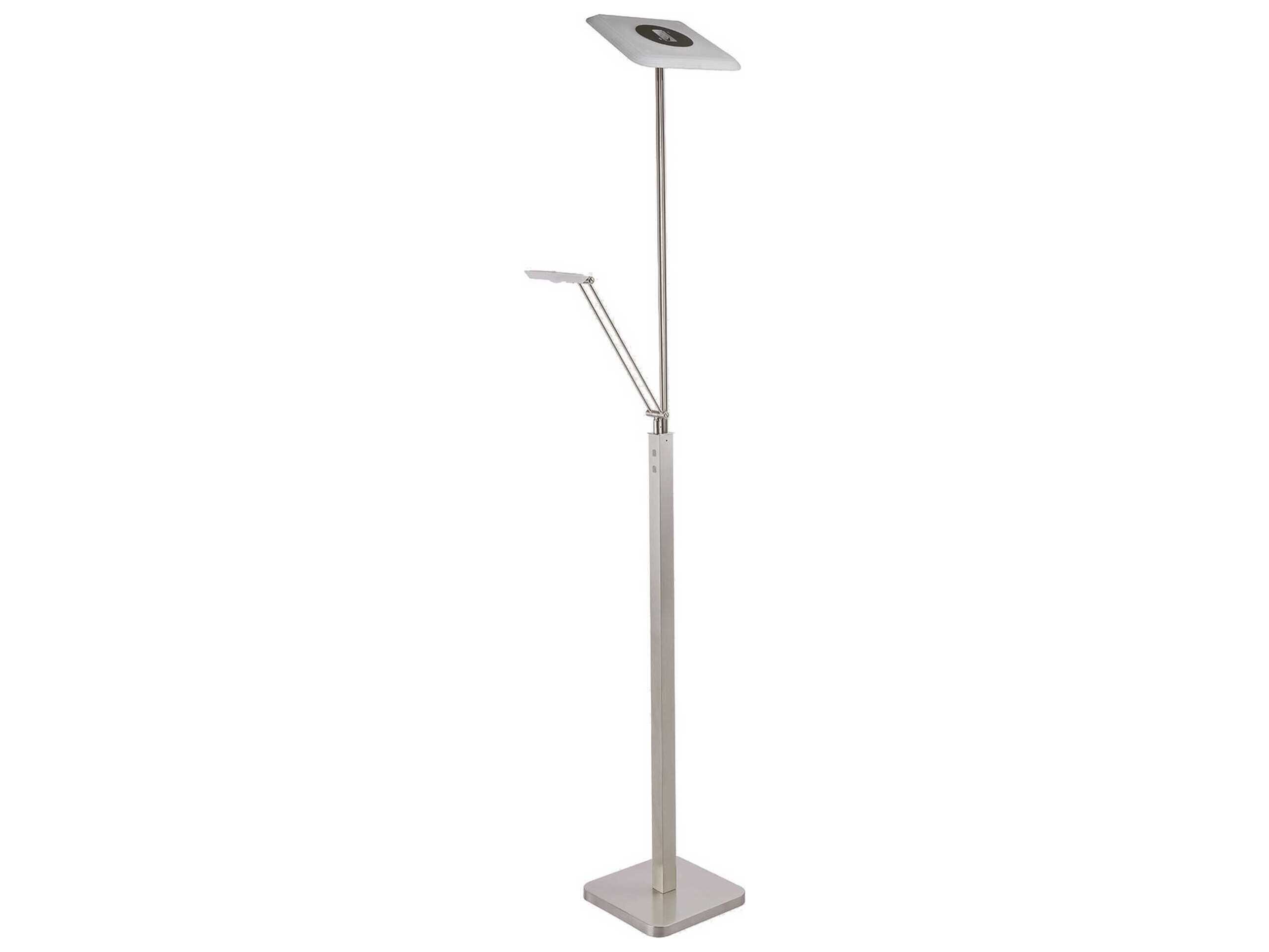 Kendal Ibiza Satin Nickel LED Floor Lamp