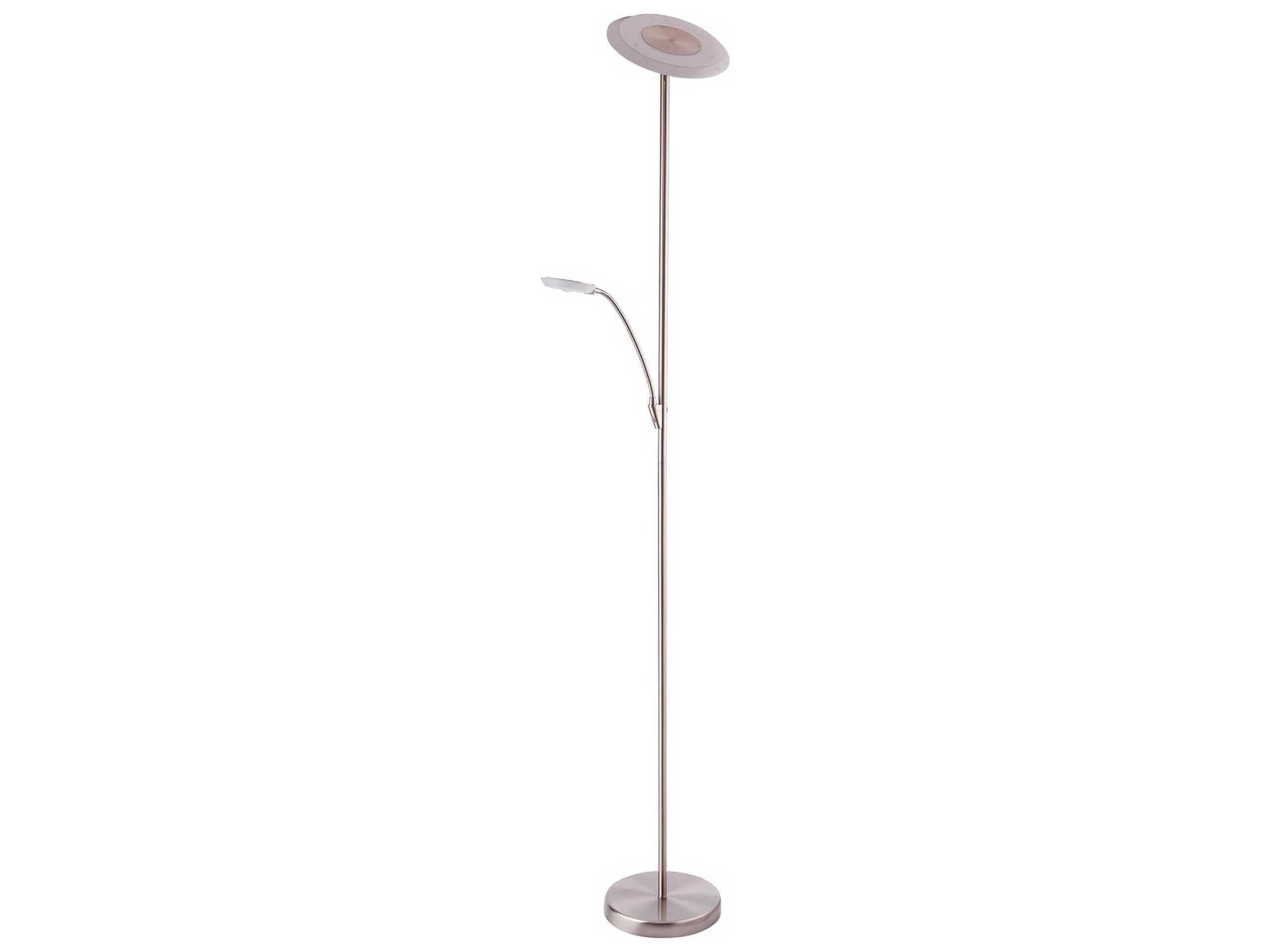 Kendal Iggy Satin Nickel LED Floor Lamp