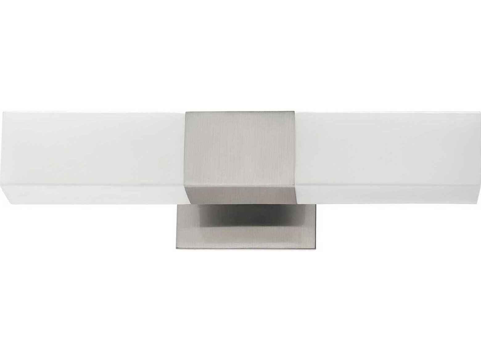 Kendal Madison 2-Light Satin Nickel Glass Vanity Light