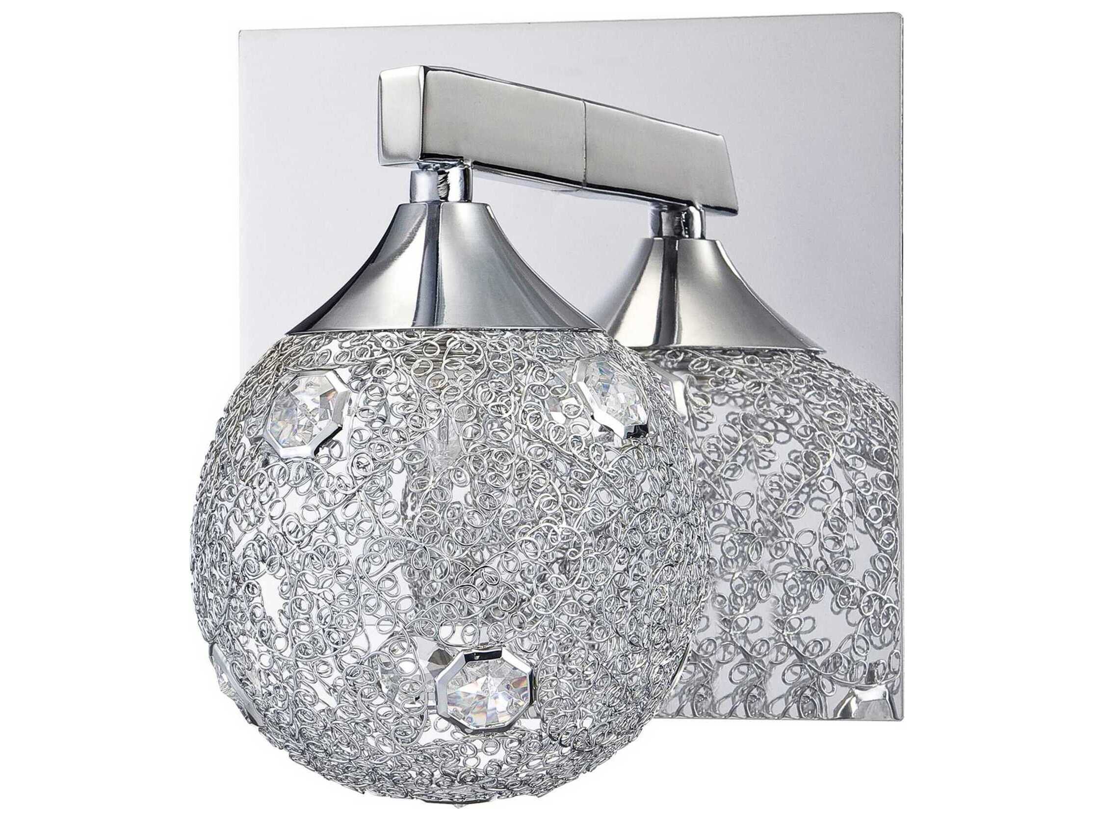 Kendal Solaro 1-Light Chrome Crystal Wall Sconce