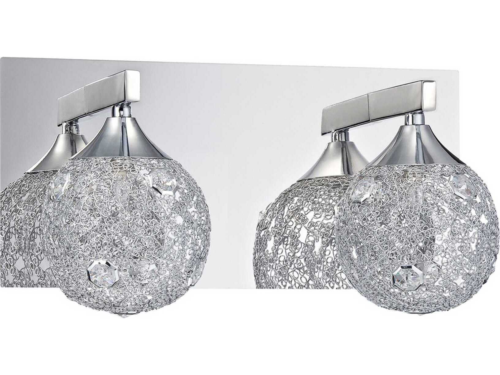 Kendal Solaro 2-Light Chrome Crystal Vanity Light