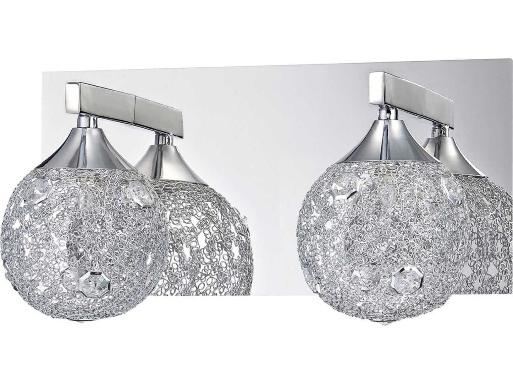 Kendal Solaro 2-Light Chrome Crystal Vanity Light