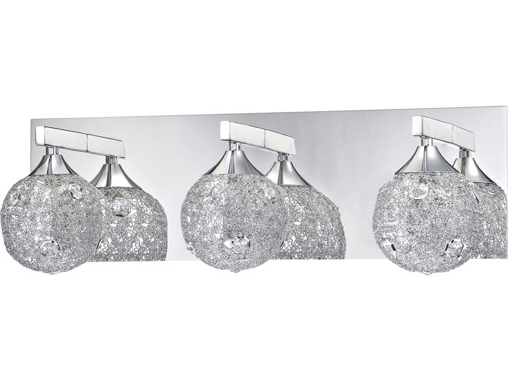 Kendal Solaro 3-Light Chrome Crystal Vanity Light