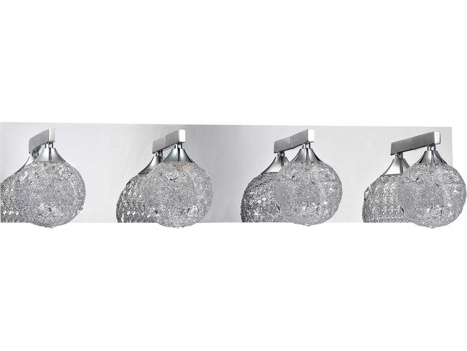 Kendal Solaro 4-Light Chrome Crystal Vanity Light