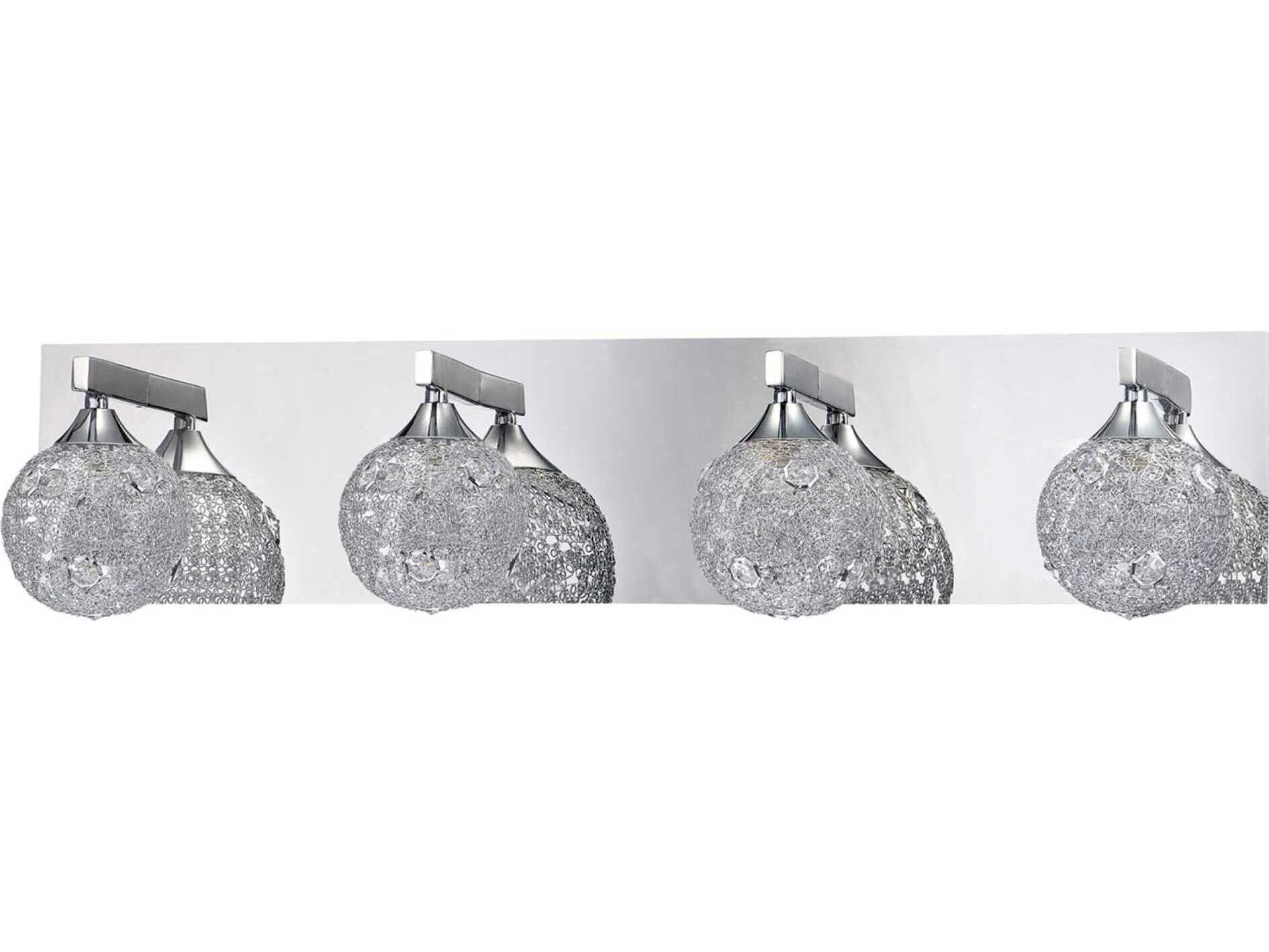 Kendal Solaro 4-Light Chrome Crystal Vanity Light