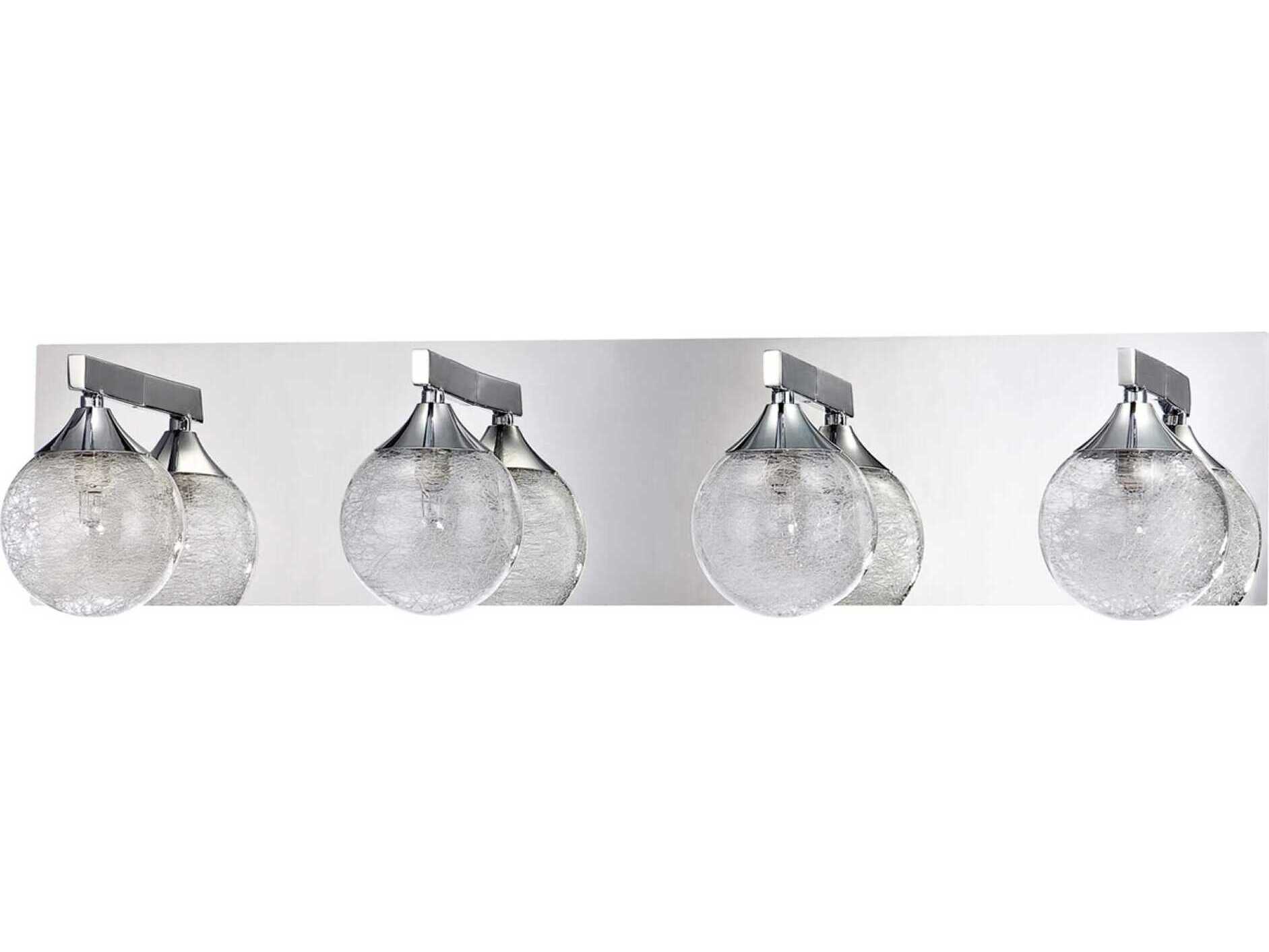 Kendal Fybra 4-Light Chrome Glass Vanity Light
