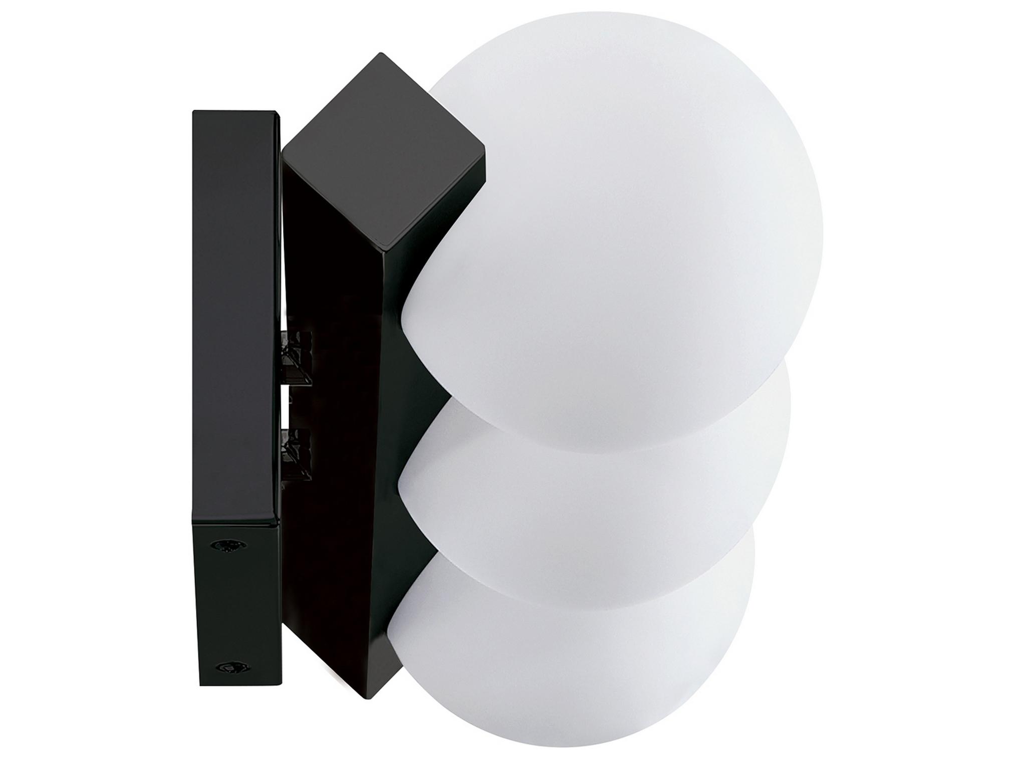 Kendal Orbitron 3-Light Black Glass Vanity Light