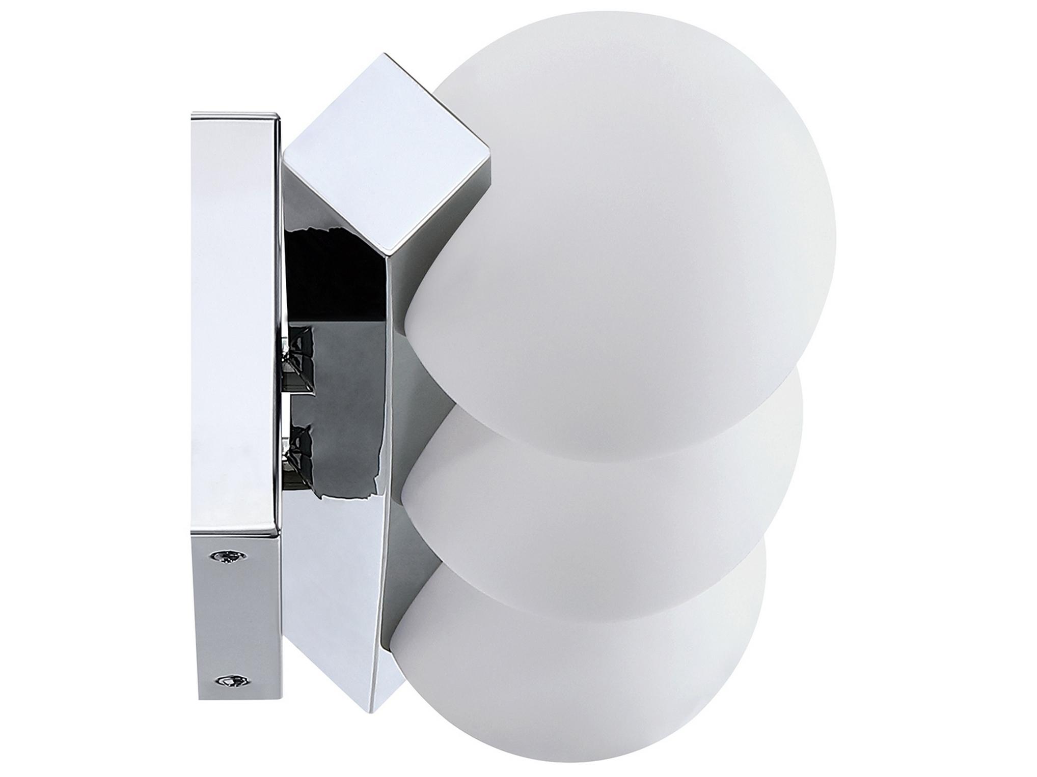 Kendal Orbitron 3-Light Chrome Glass Vanity Light