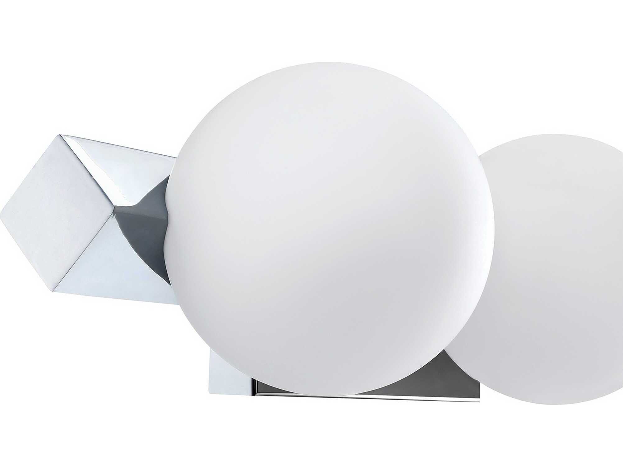 Kendal Orbitron 3-Light Chrome Glass Vanity Light