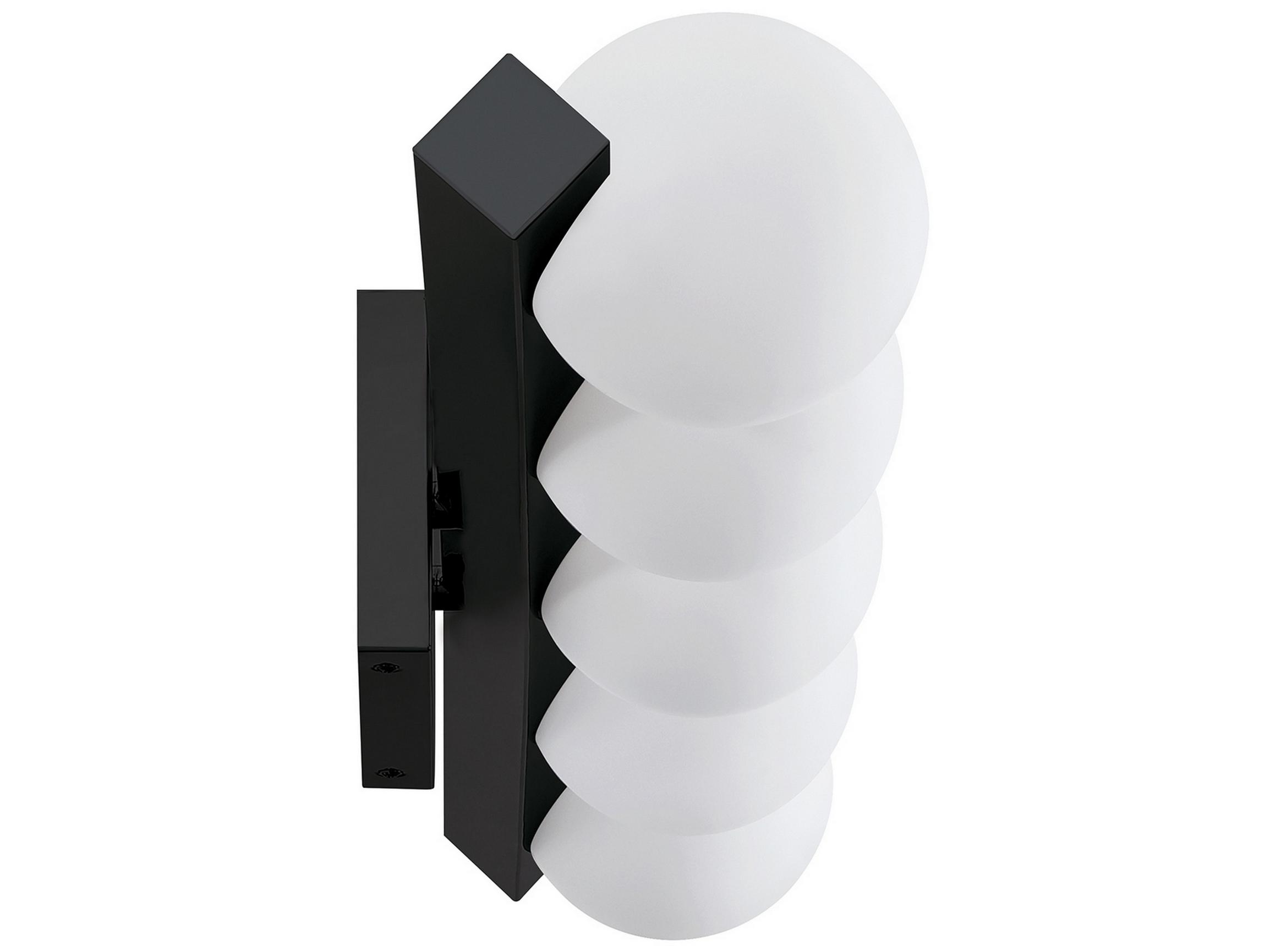 Kendal Orbitron 5-Light Black Glass Vanity Light