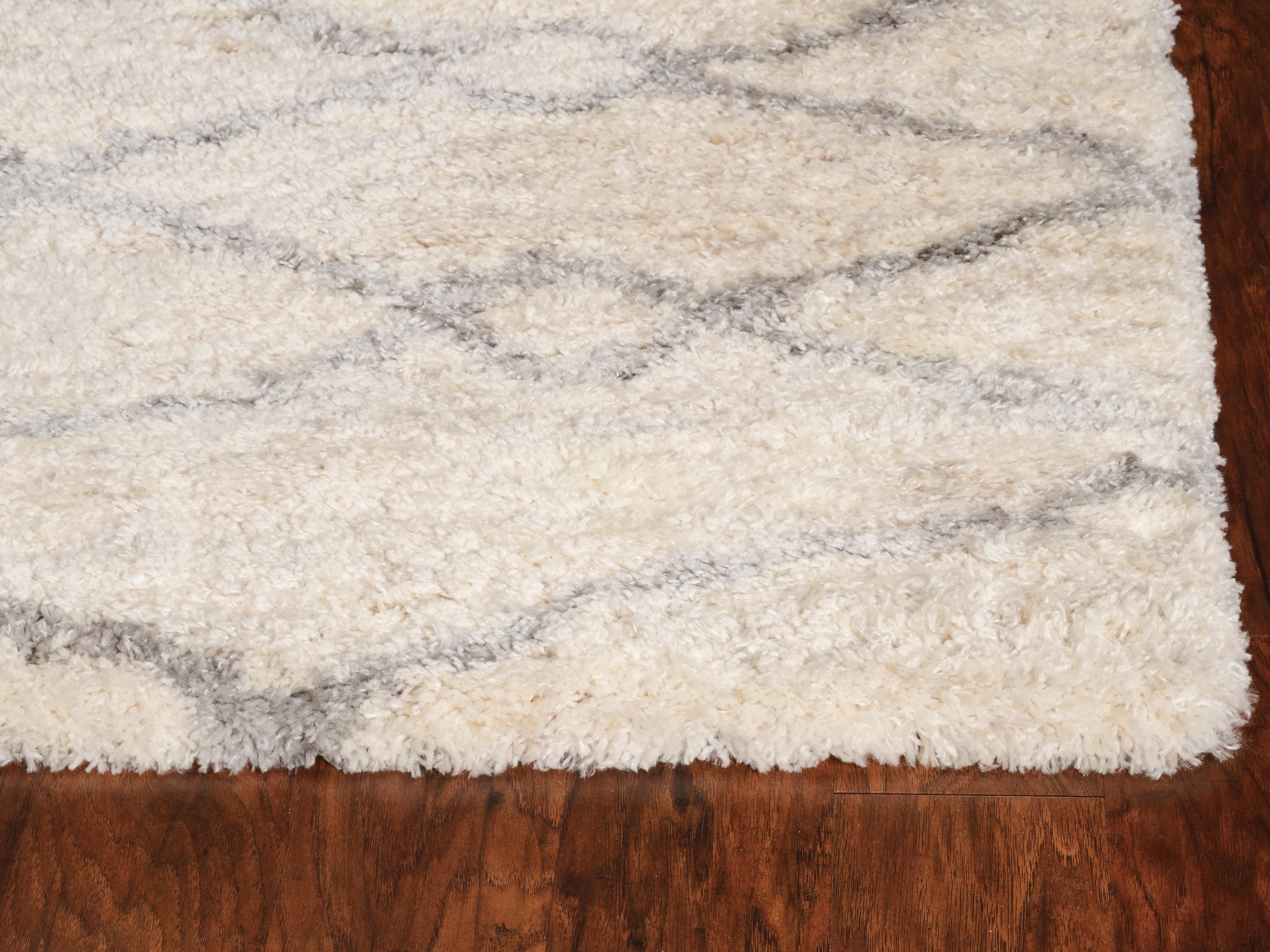 KAS Merino Shag Geometric Area Rug