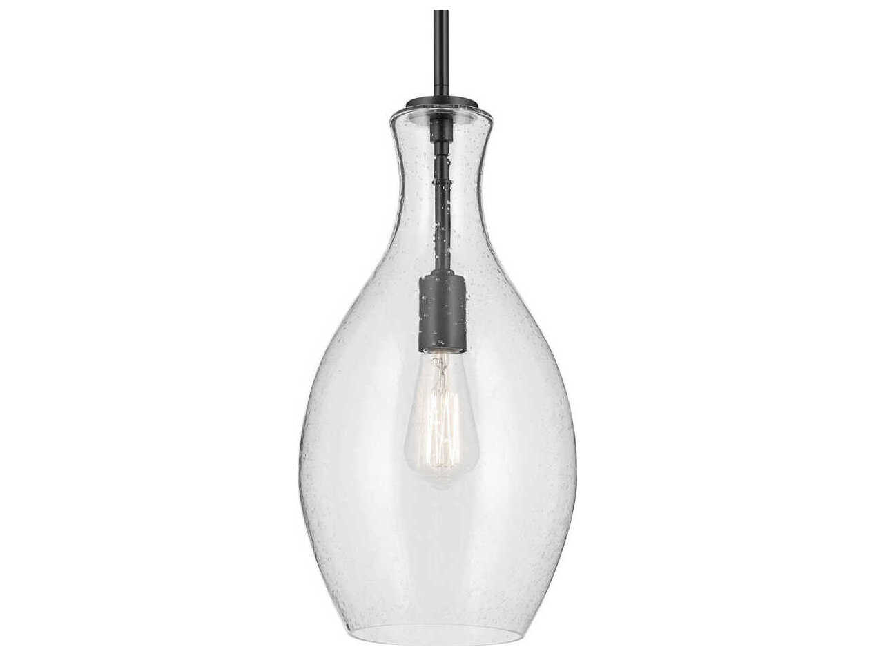 Kichler Everly 1-Light Black Bell Mini Pendant