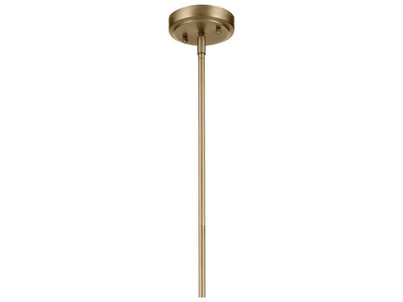 Kichler Everly 1-Light Natural Brass Bell Mini Pendant