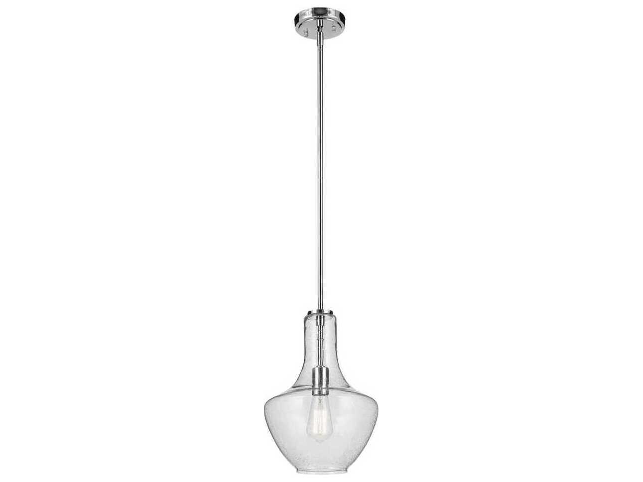 Kichler Everly 1-Light Chrome Bell Mini Pendant
