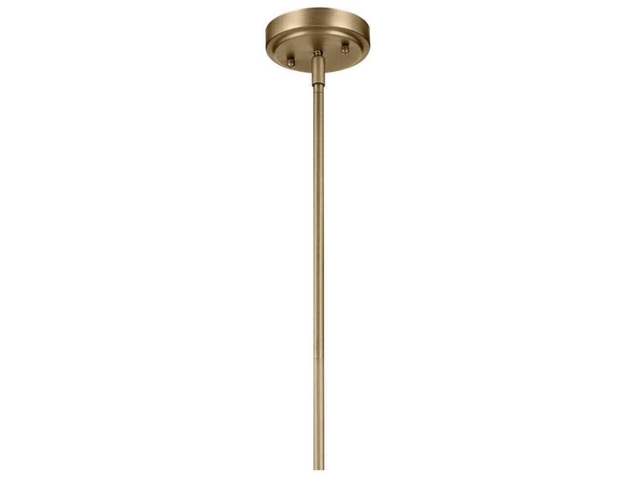 Kichler Everly 1-Light Natural Brass Bell Mini Pendant