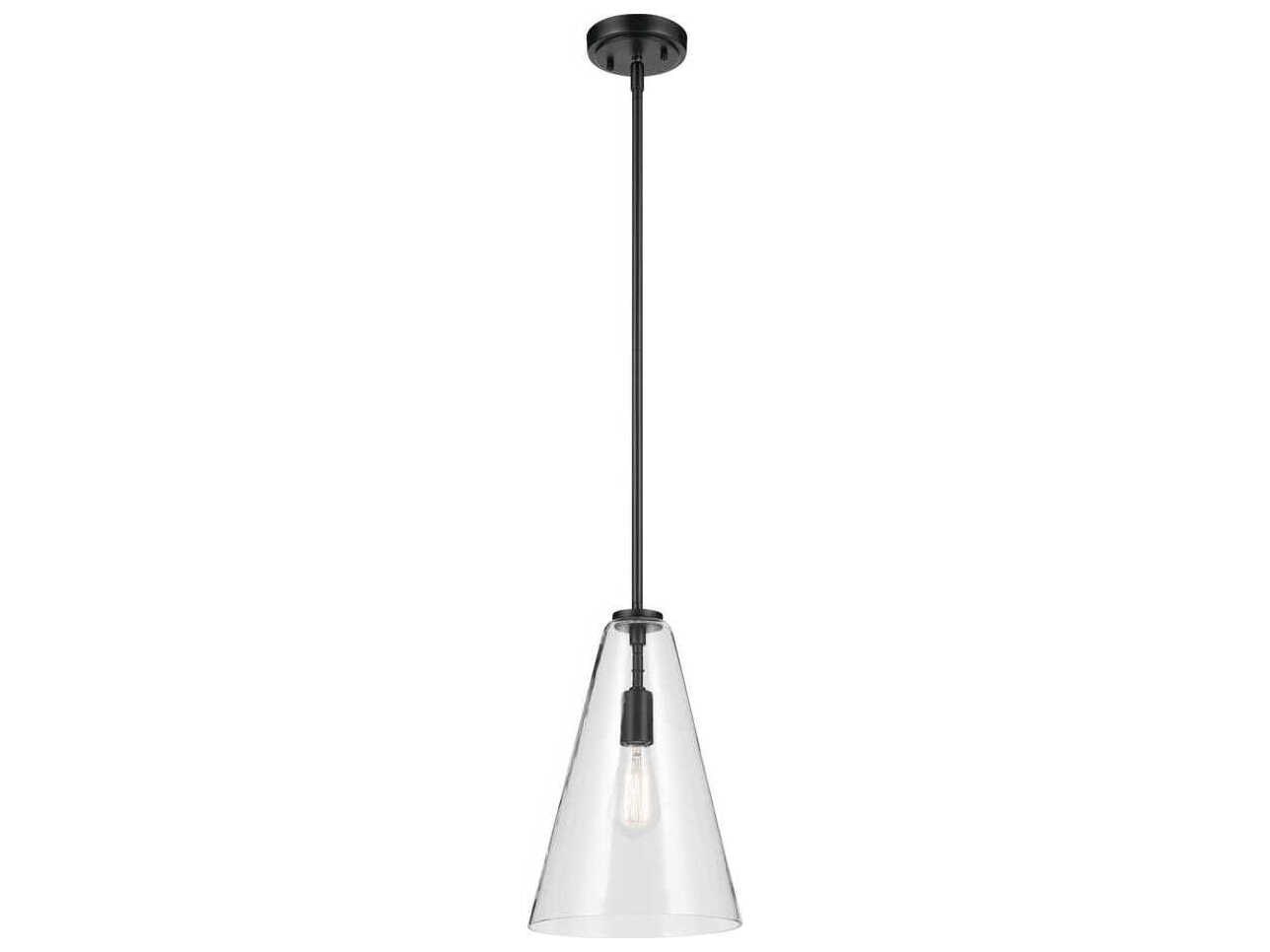 Kichler Everly 1-Light Black Mini Pendant